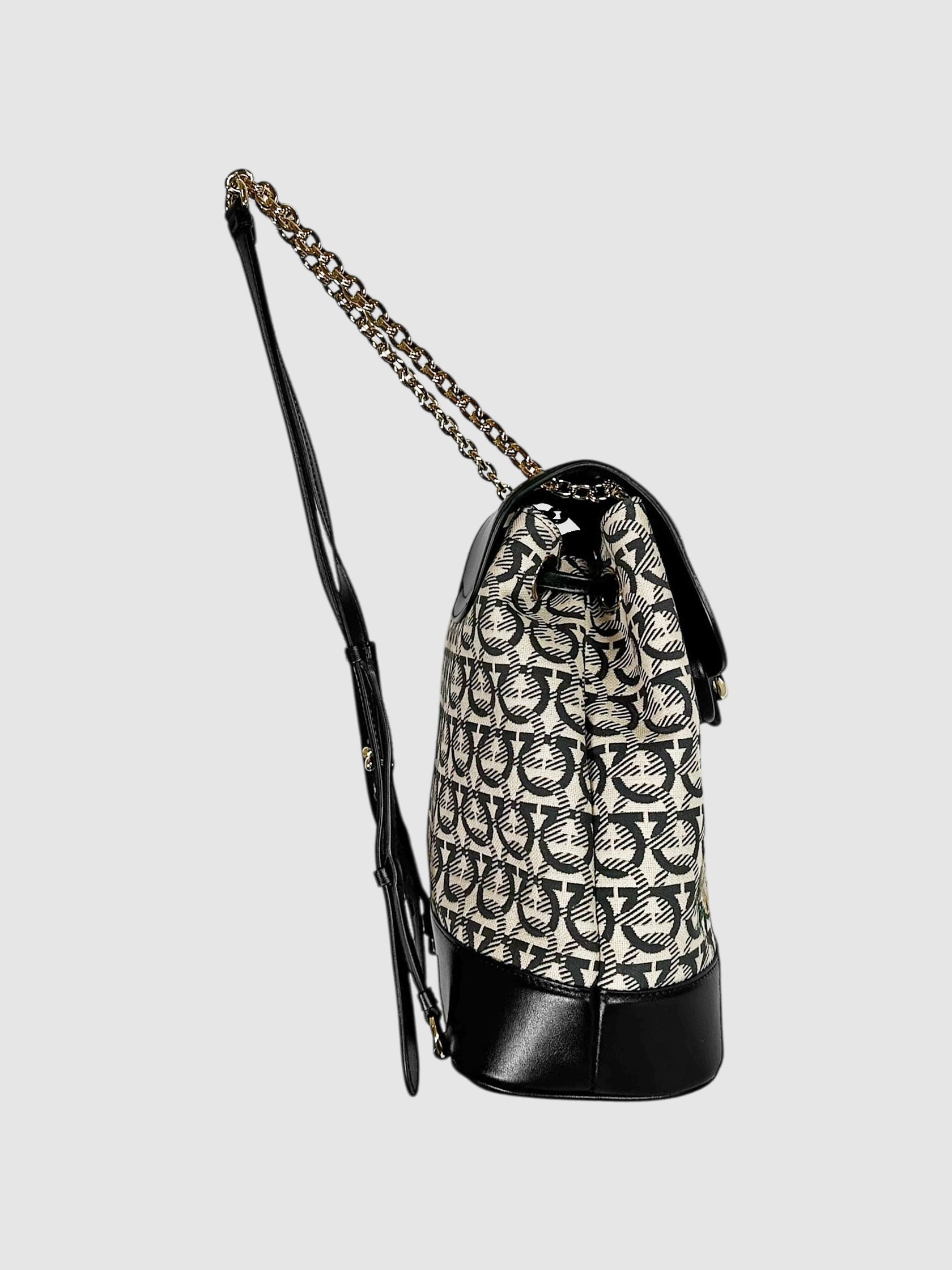 Gancini Monogram Chain Strap Backpack
