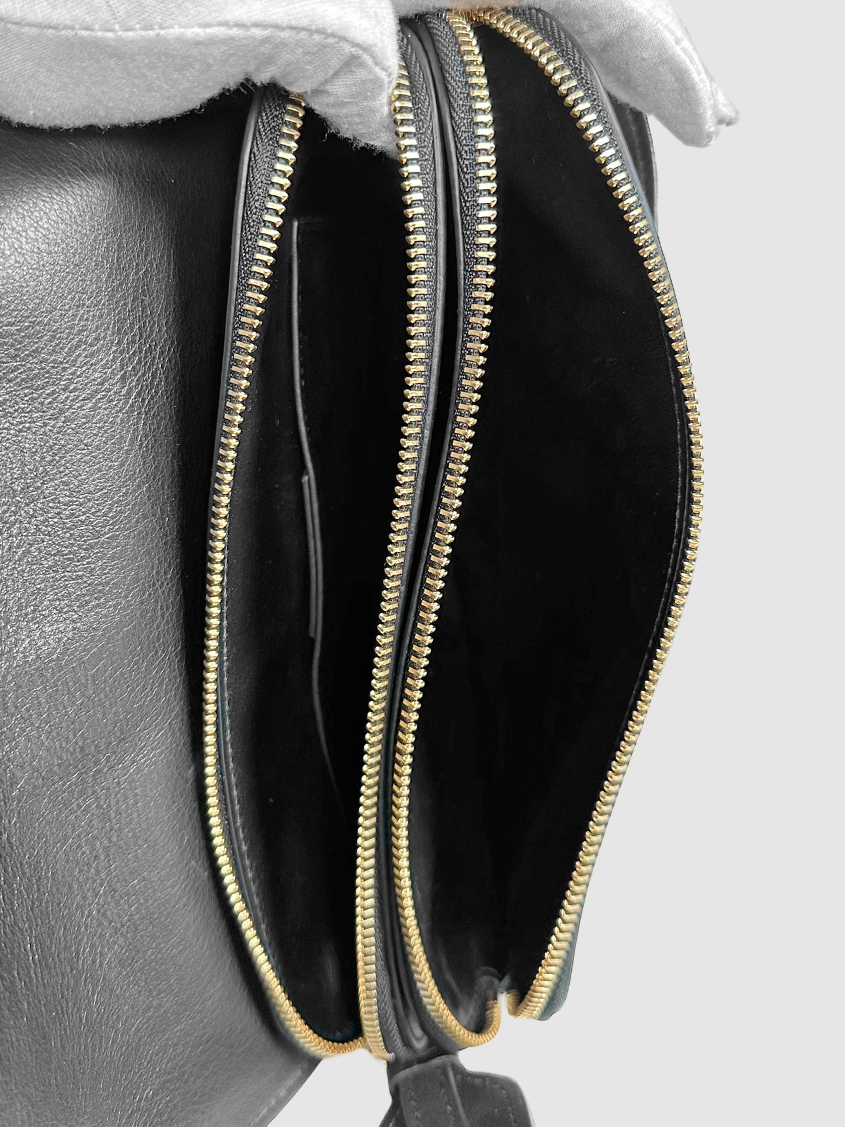 Leather Gancini Crossbody Bag