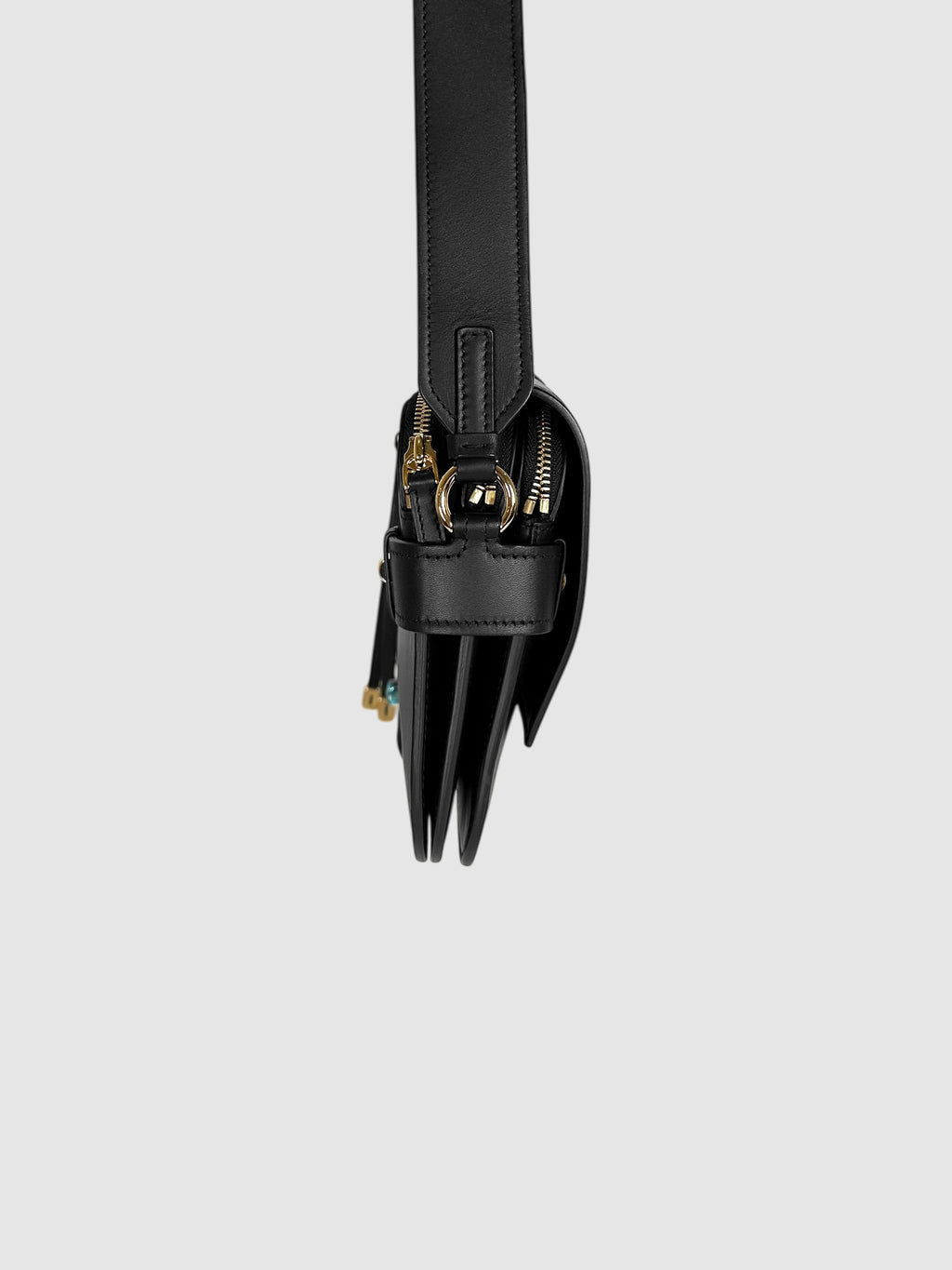 Leather Gancini Crossbody Bag