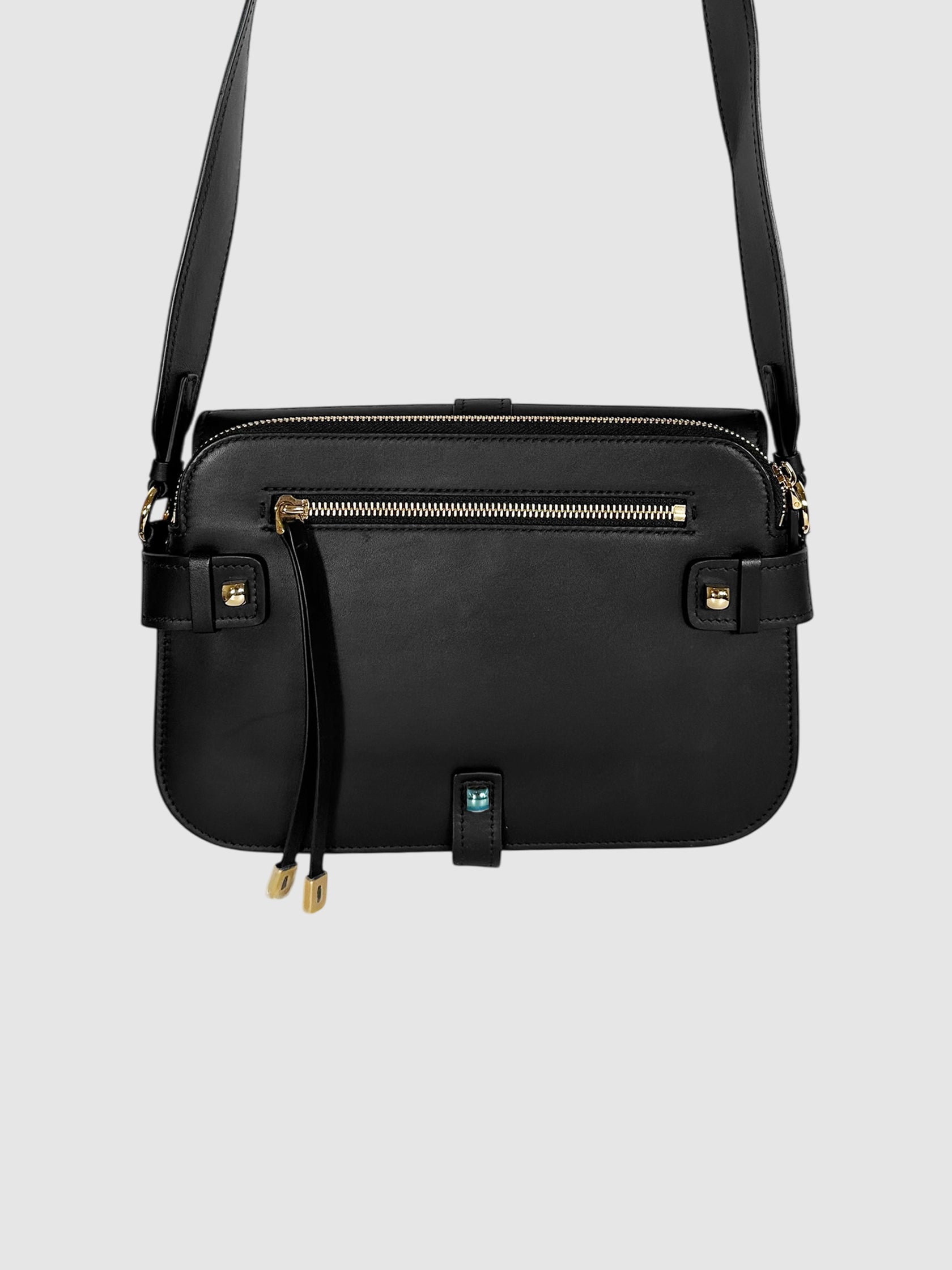 Leather Gancini Crossbody Bag