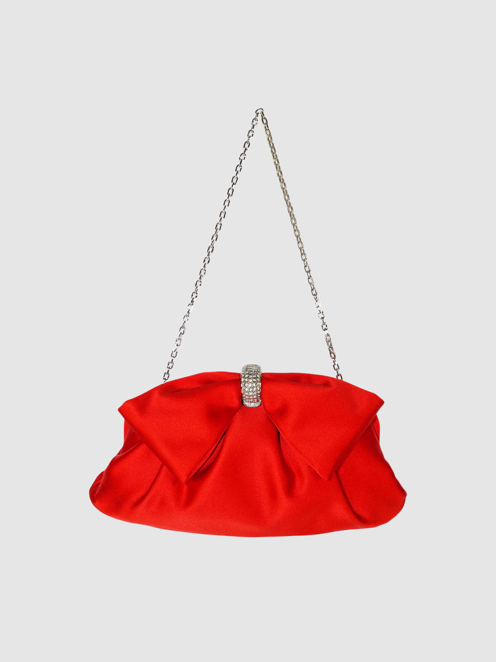 Satin Bow Clutch