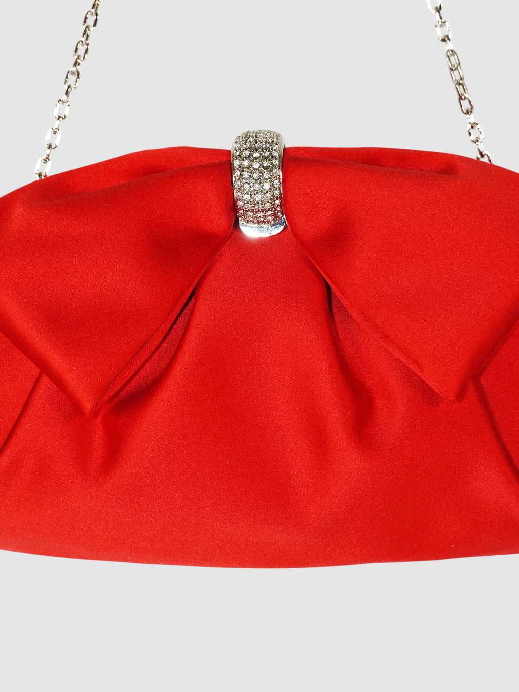 Satin Bow Clutch