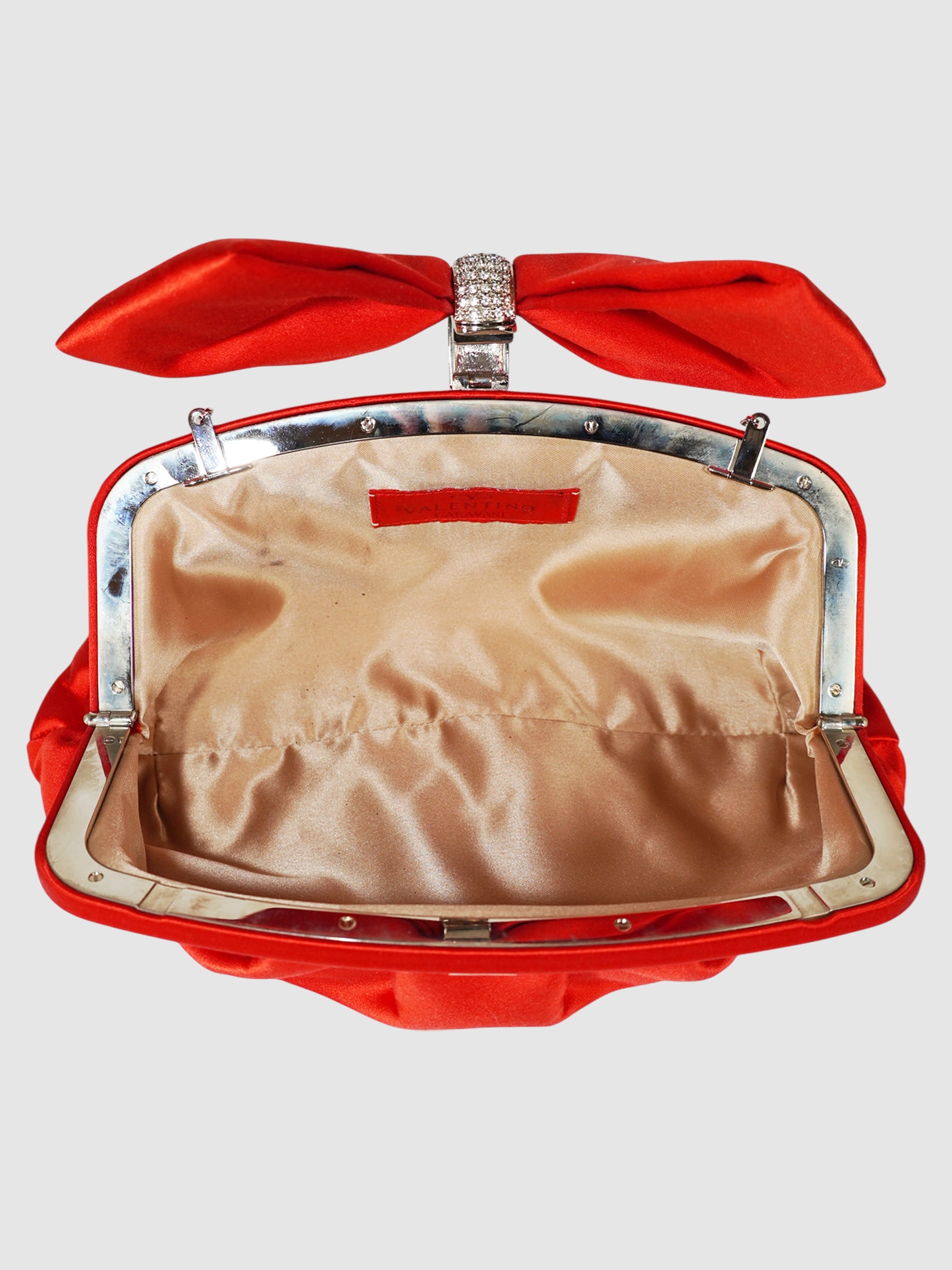 Satin Bow Clutch