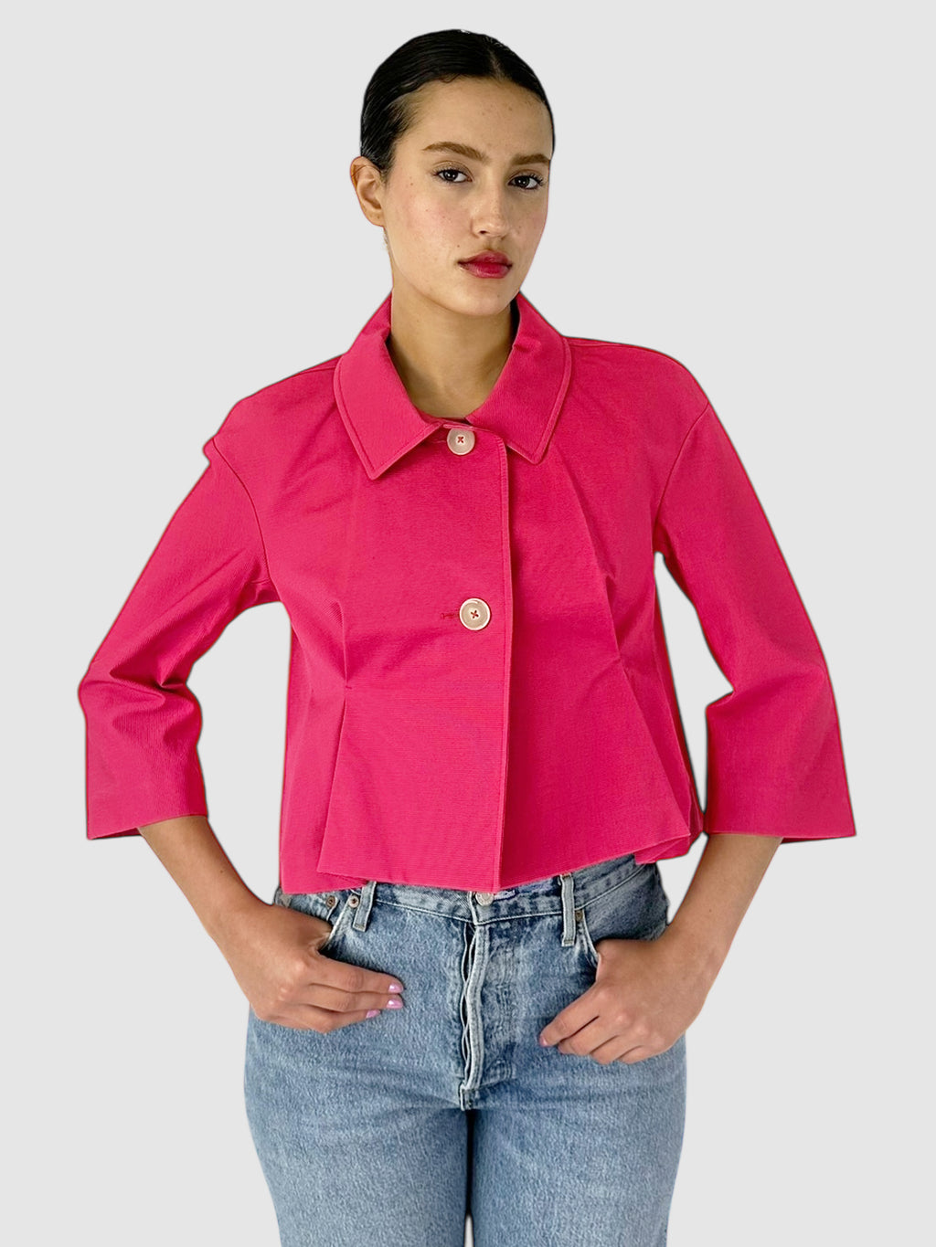 Collared Cropped Jacket