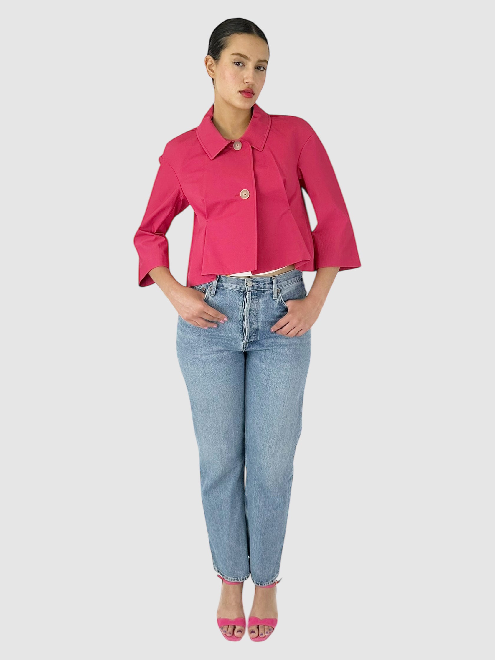 Collared Cropped Jacket