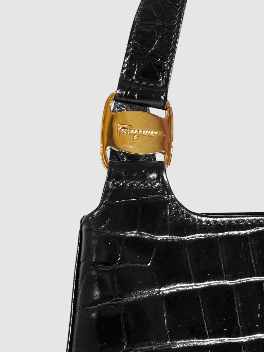 Croc-Embossed Bag