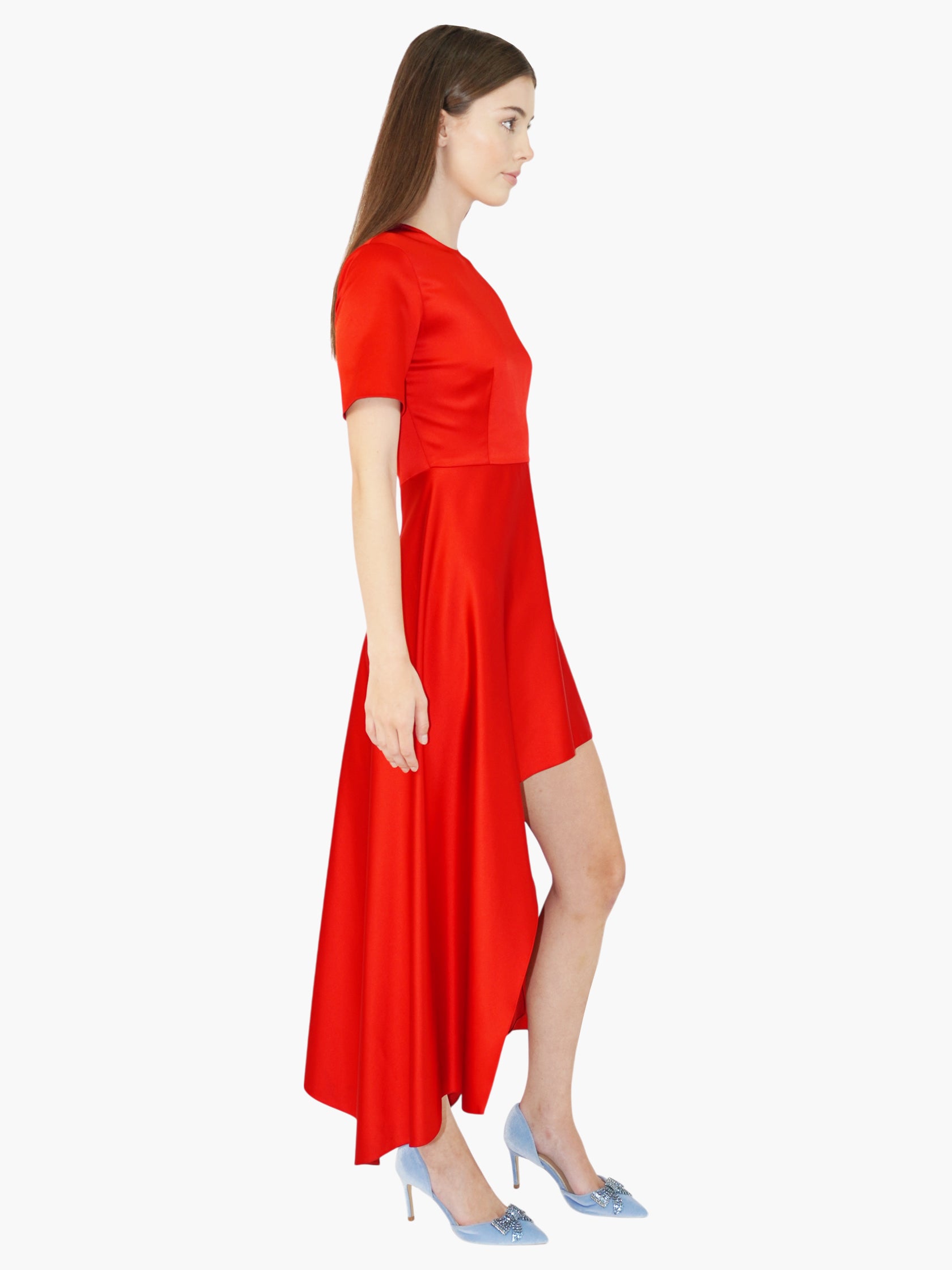 Satin High Low Dress