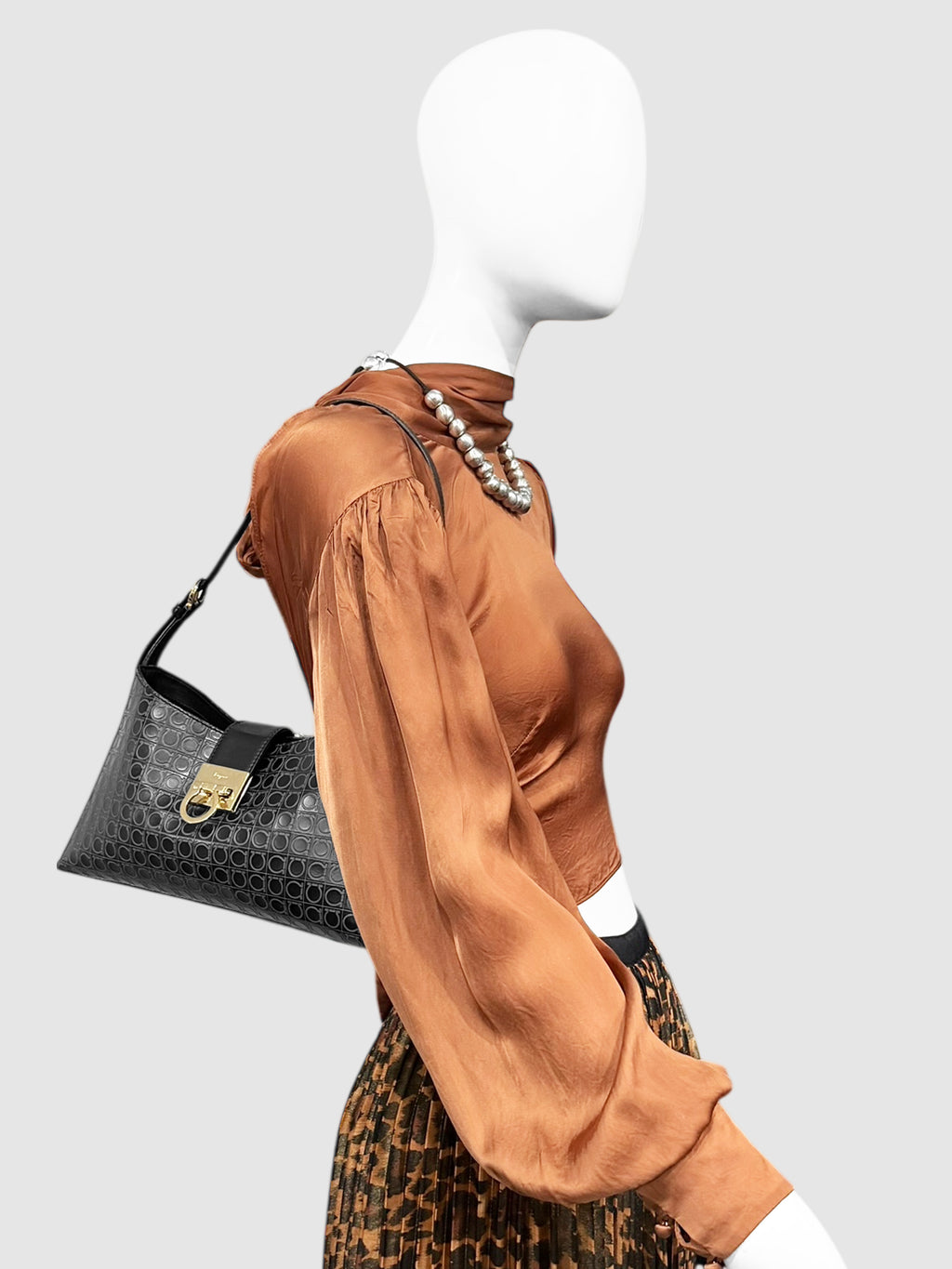 Gancini-Embossed Bag