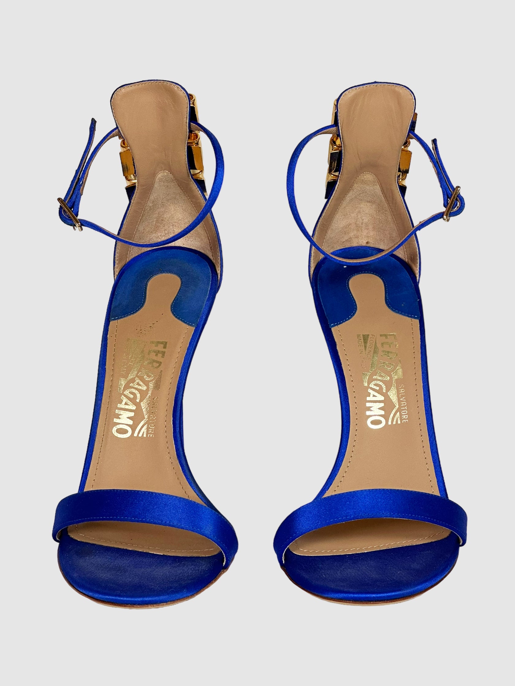 Salvatore Ferragamo Satin Sandals - Size 38