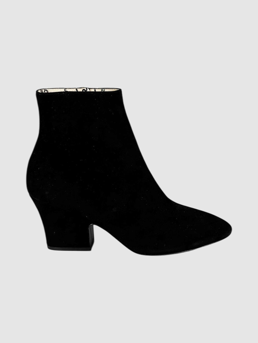 Suede Block Heel Ankle Boots - Size 7.5
