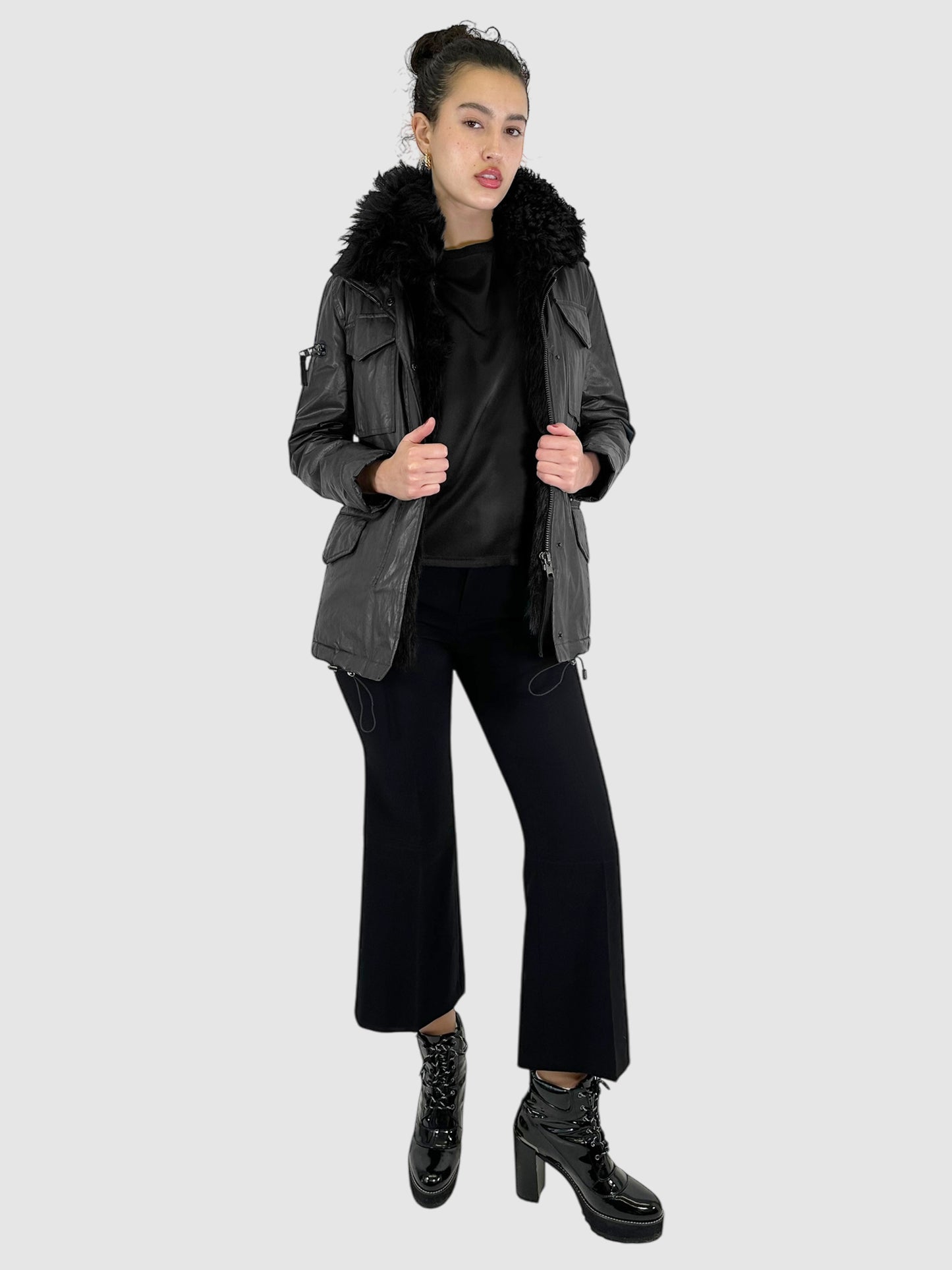 2-in-1 Kate Coated Coat and Vest - Size Small