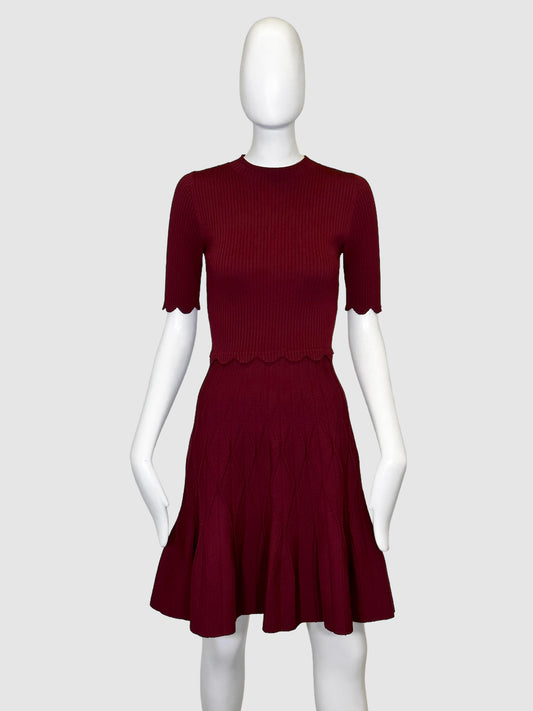 Sandro Textured Knit Mini Dress - Size S