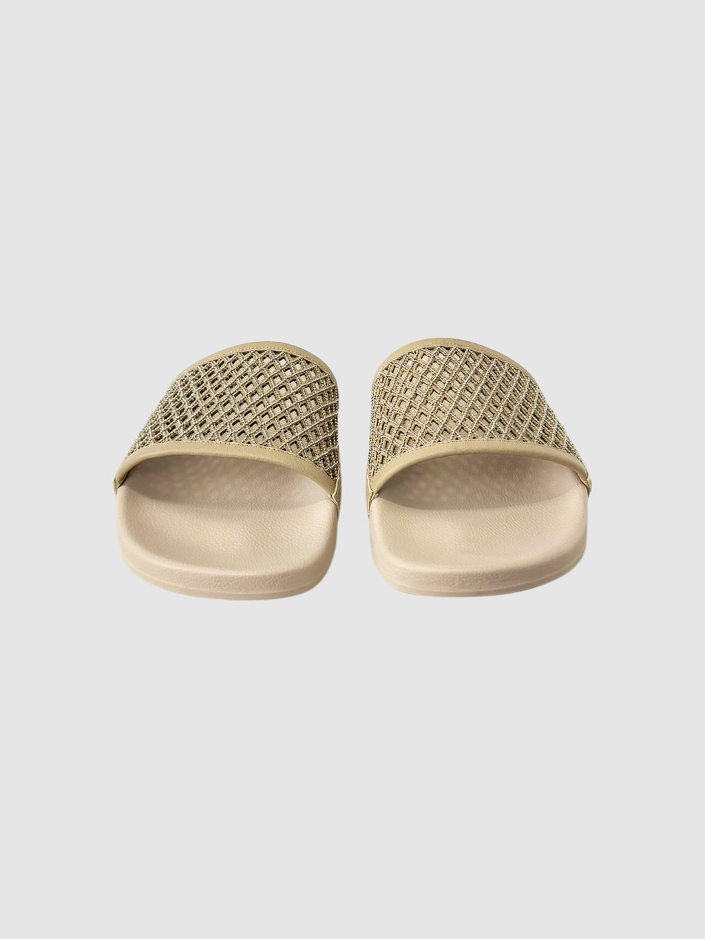 Monili Trim Leather Slides