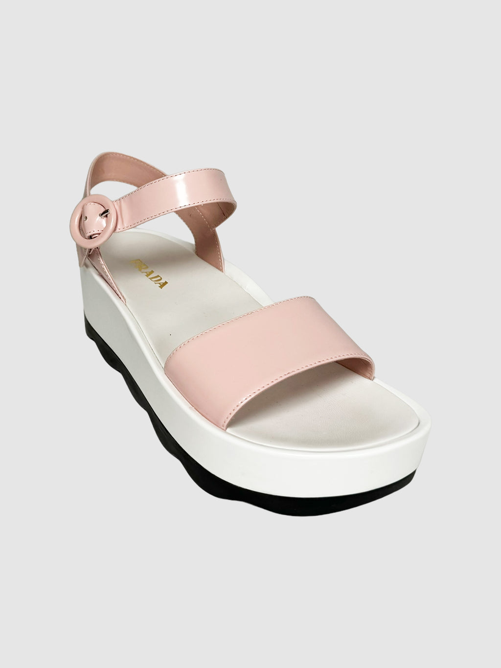 Leather Platform Sandals - Size 40.5