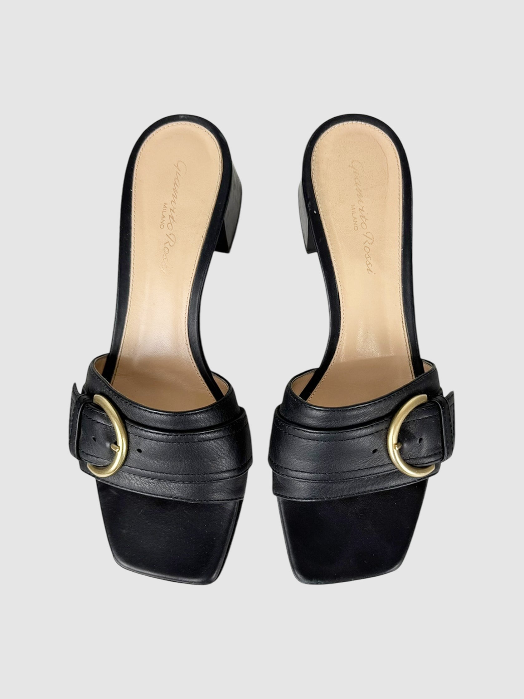 Buckle Leather Sandals