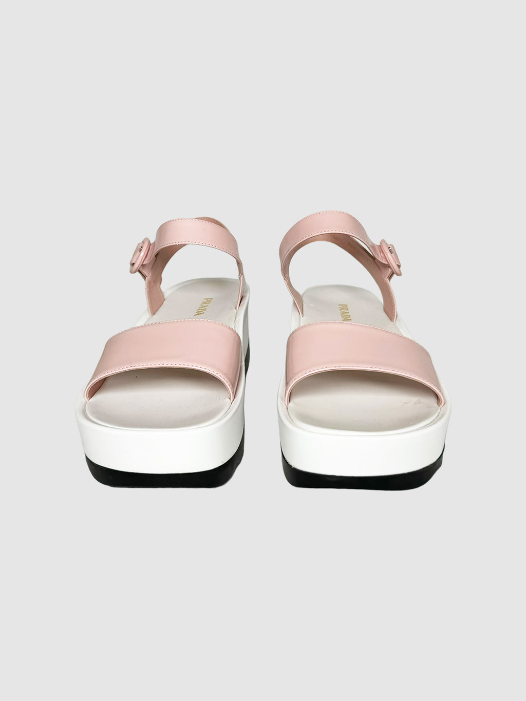 Leather Platform Sandals - Size 40.5