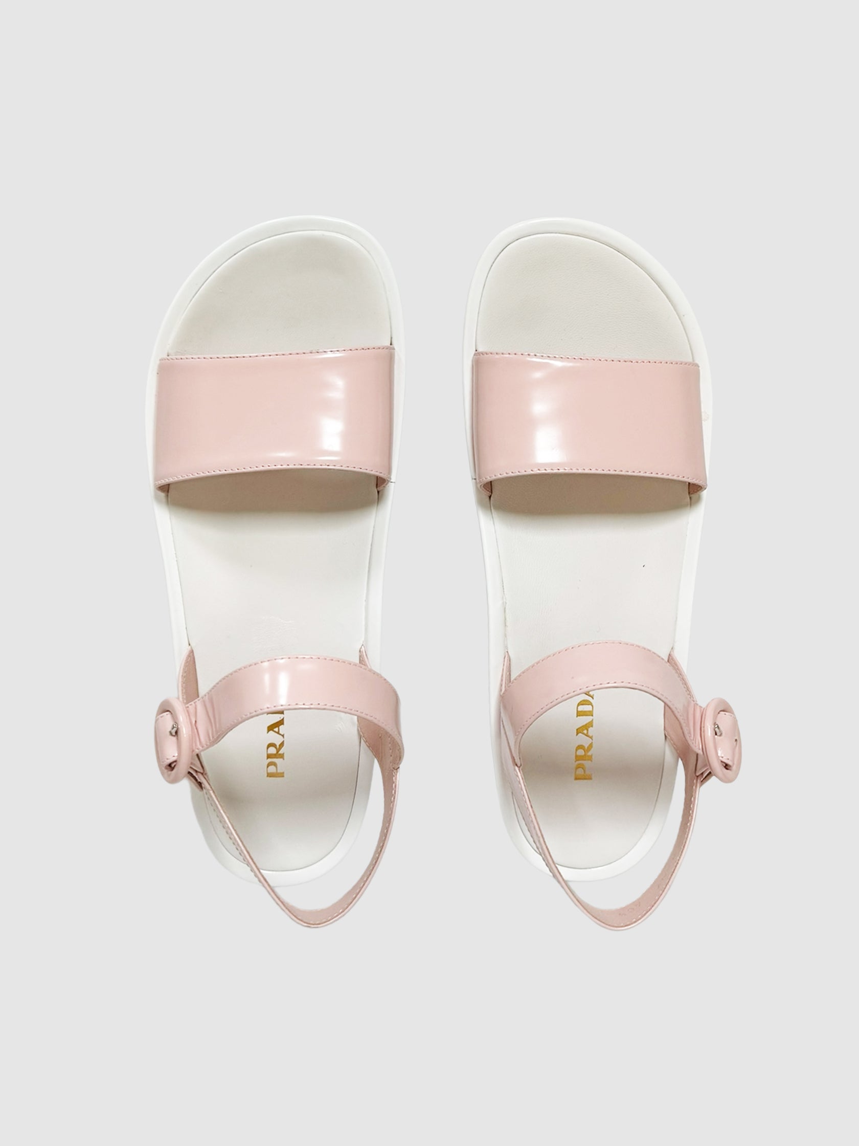 Leather Platform Sandals - Size 40.5