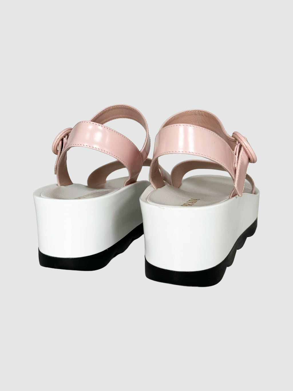 Leather Platform Sandals - Size 40.5