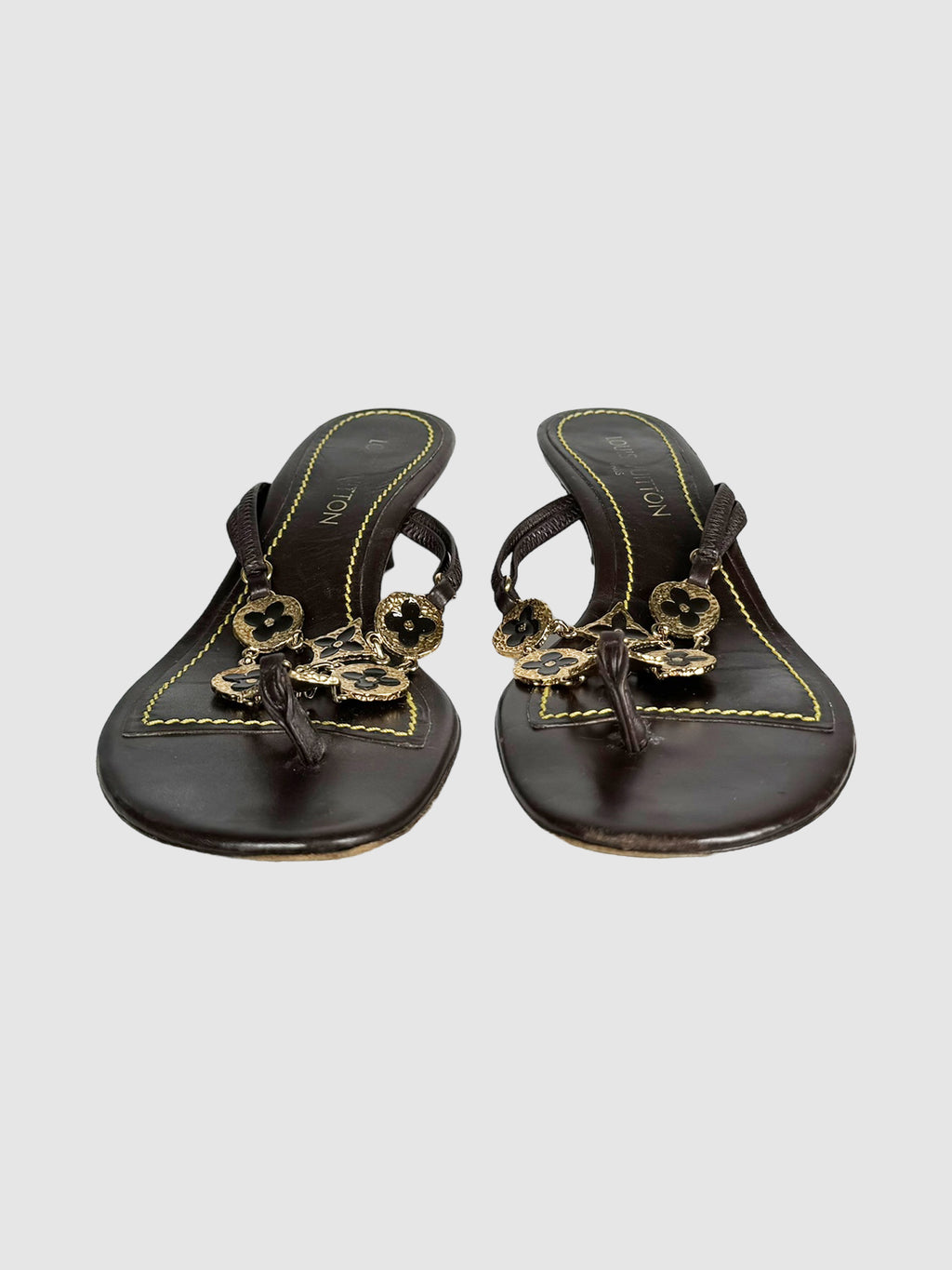 Floral Print Thong Sandals - Size 40