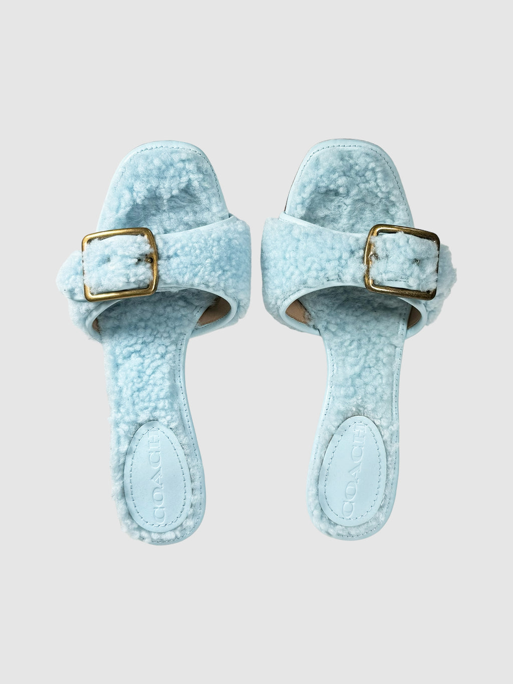 Shearling Kitten Heels - Size 6