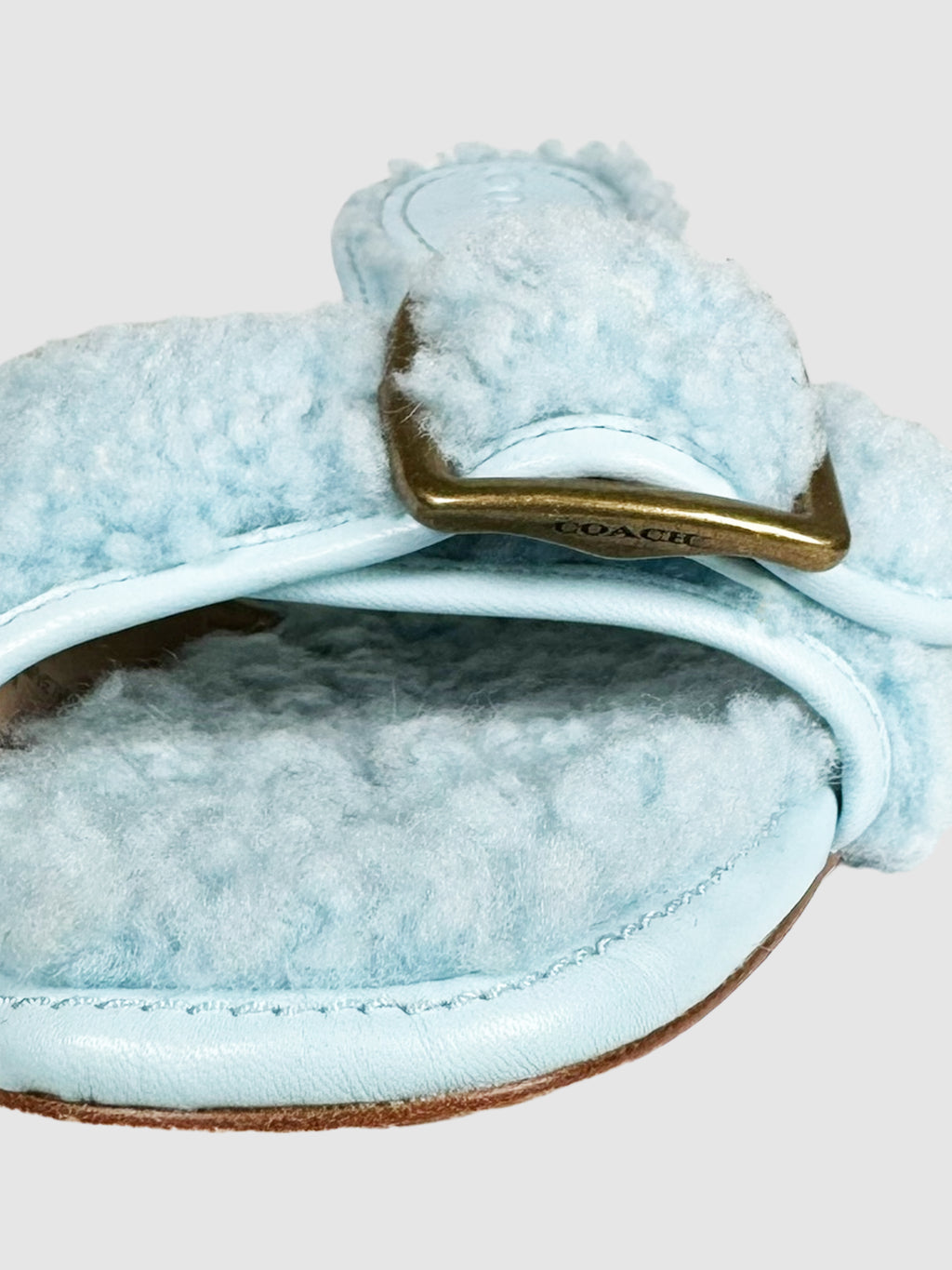 Shearling Kitten Heels - Size 6