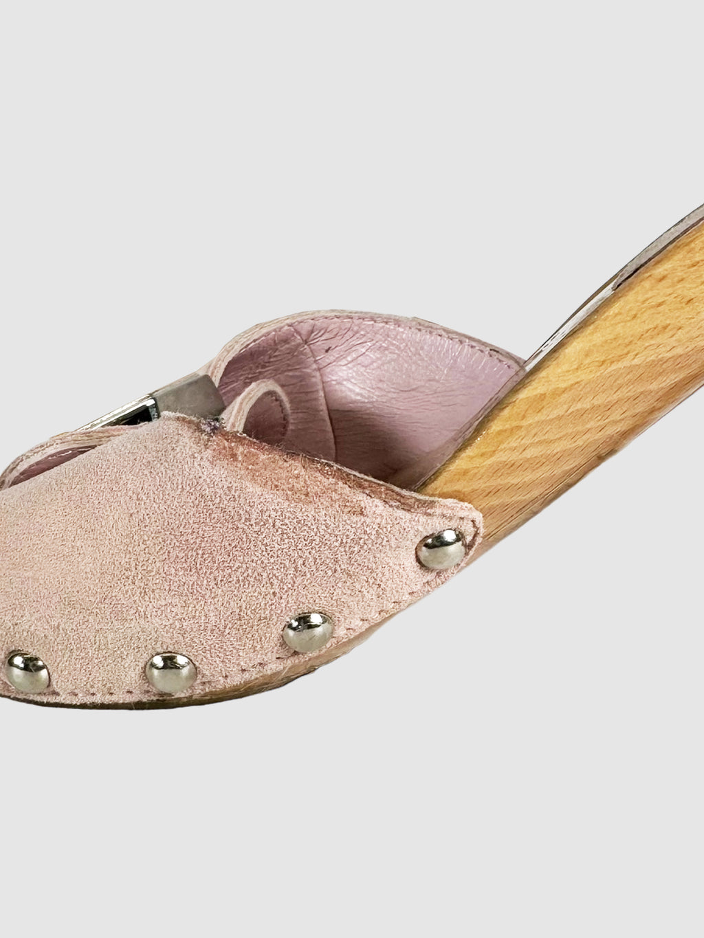 CC Suede Wooden Heels - Size 36