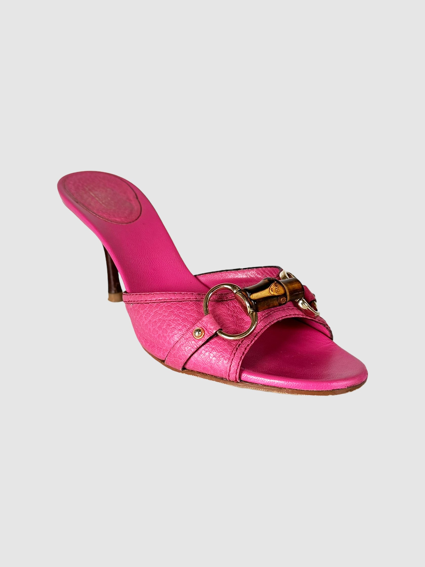 Horsebit Leather Heels - Size 7