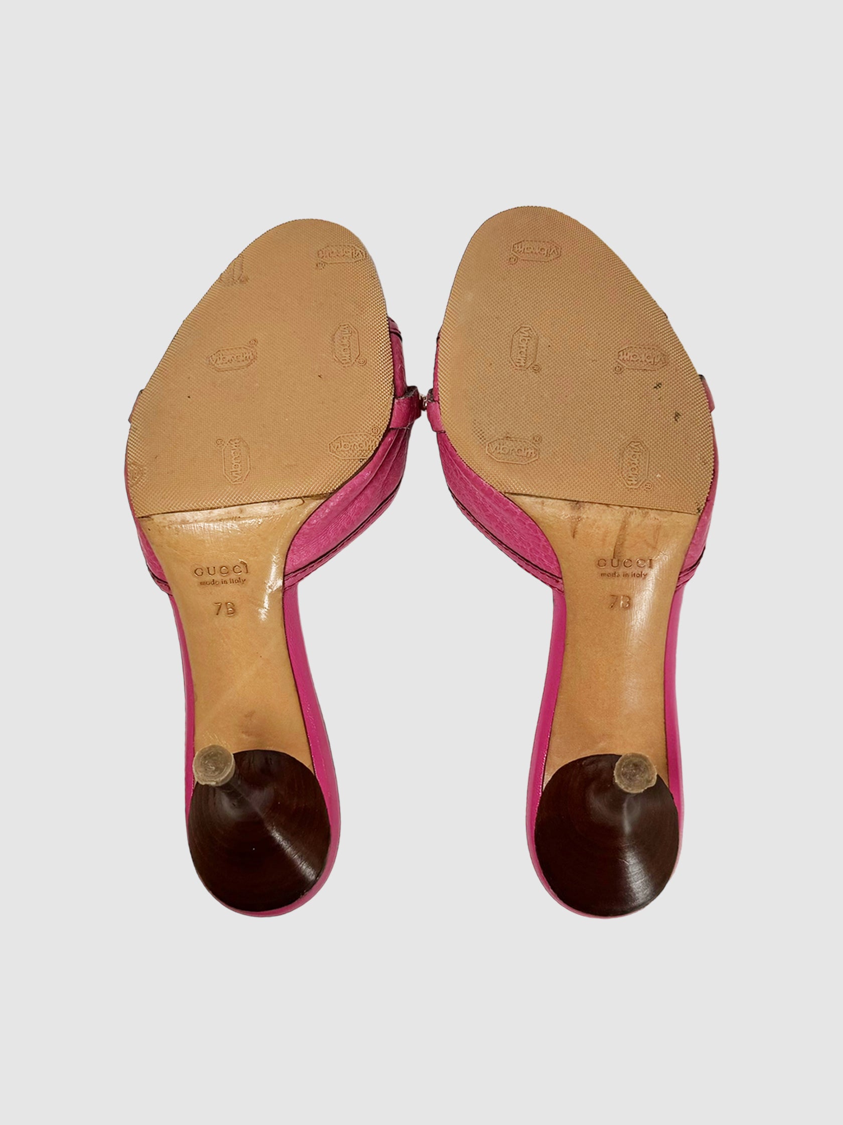 Horsebit Leather Heels - Size 7