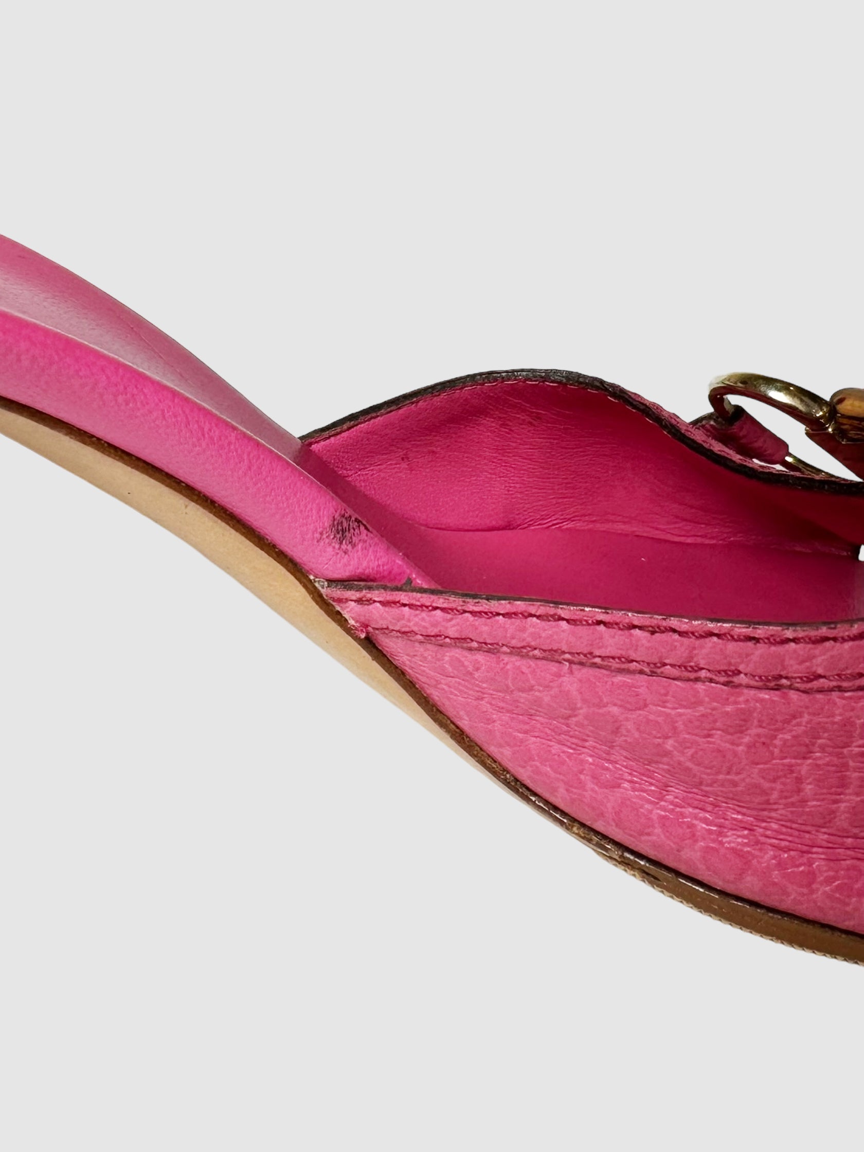 Horsebit Leather Heels - Size 7