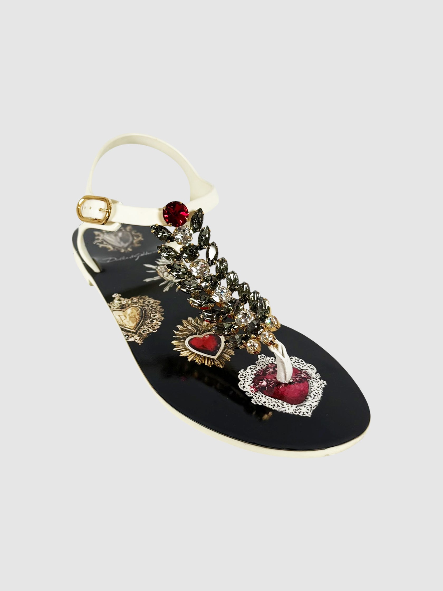 Heart Crystal Sandals