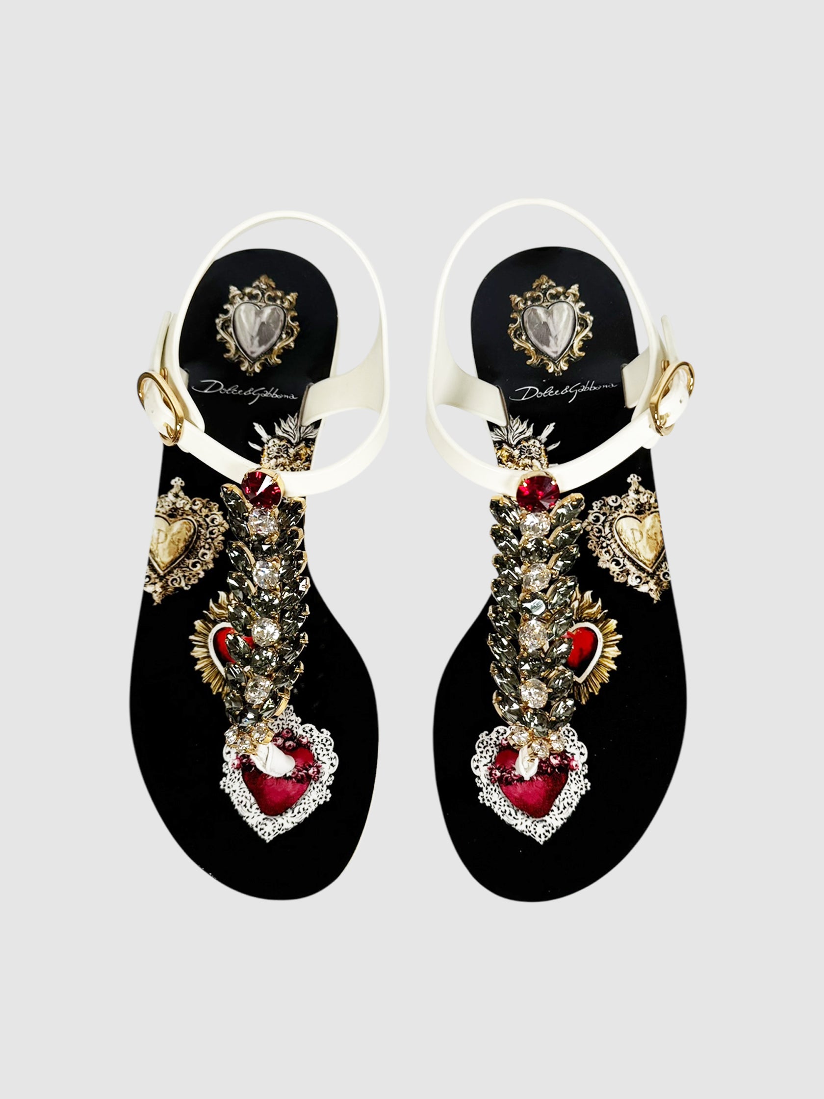 Heart Crystal Sandals