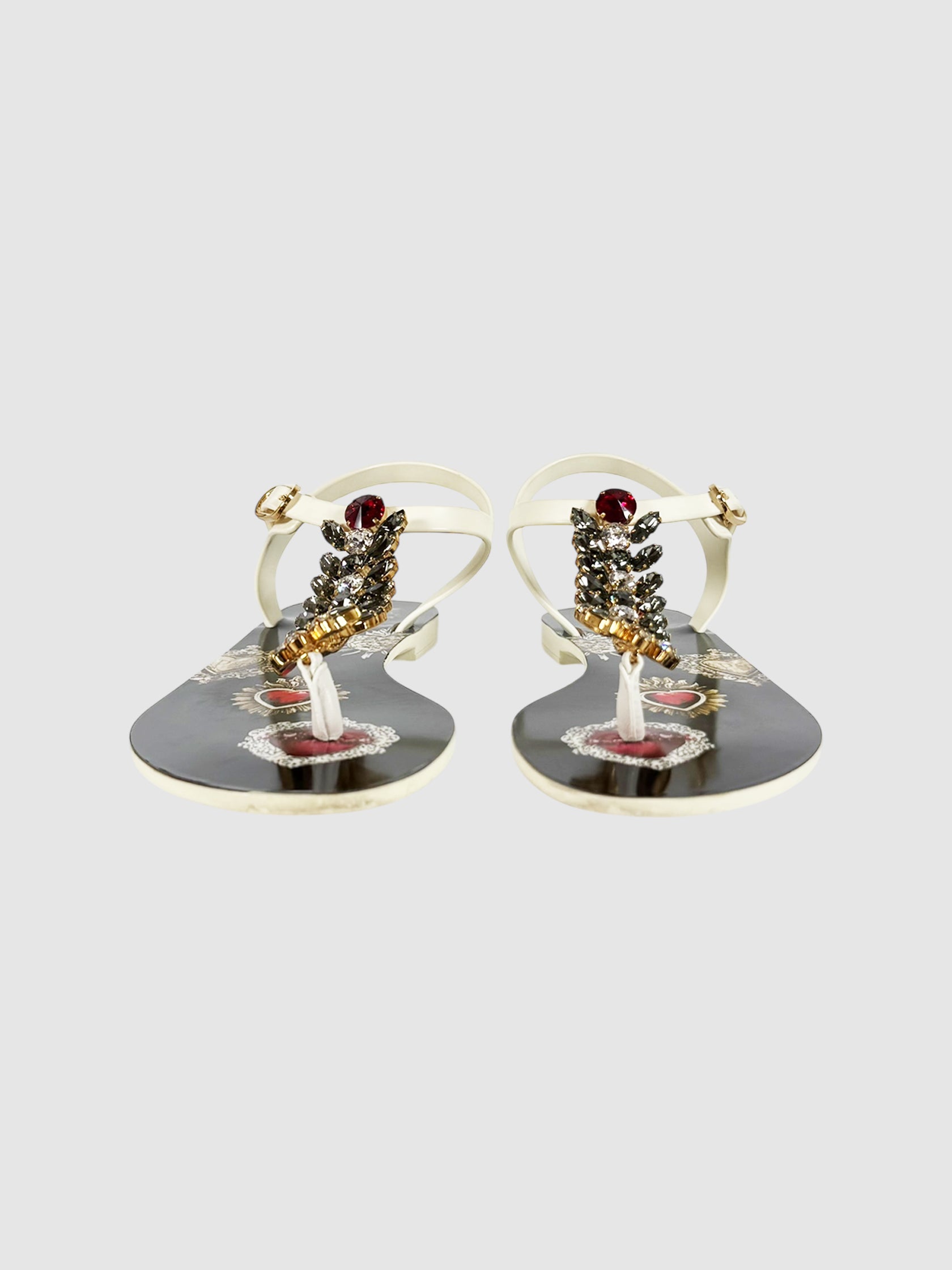 Heart Crystal Sandals