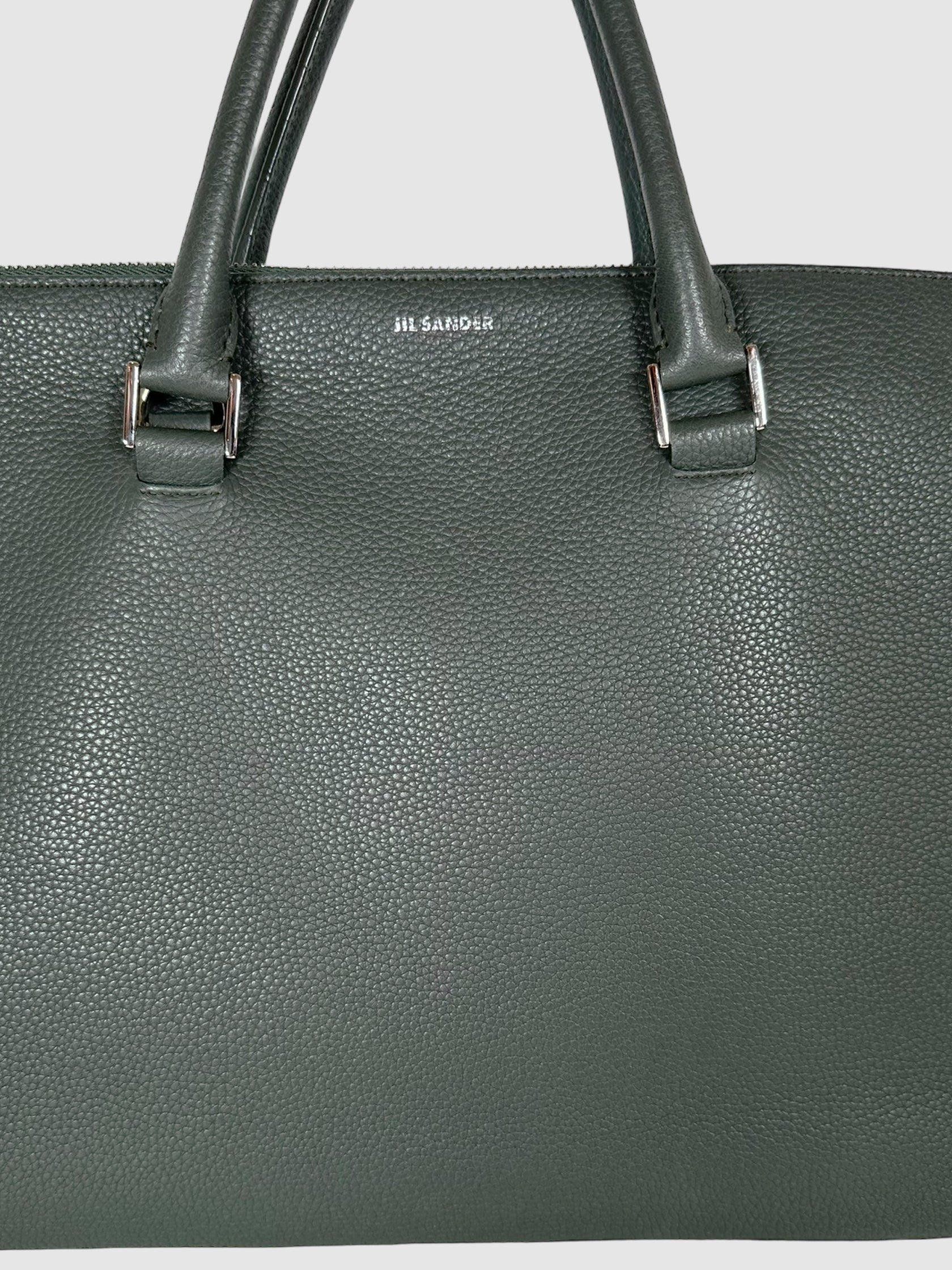 Multi-Compartment Leather Messenger Bag