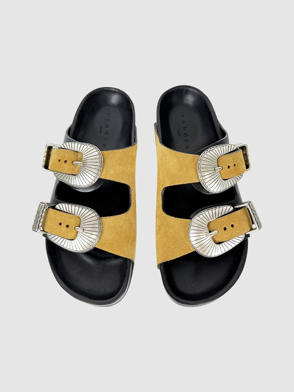 Suede Buckle Sandals