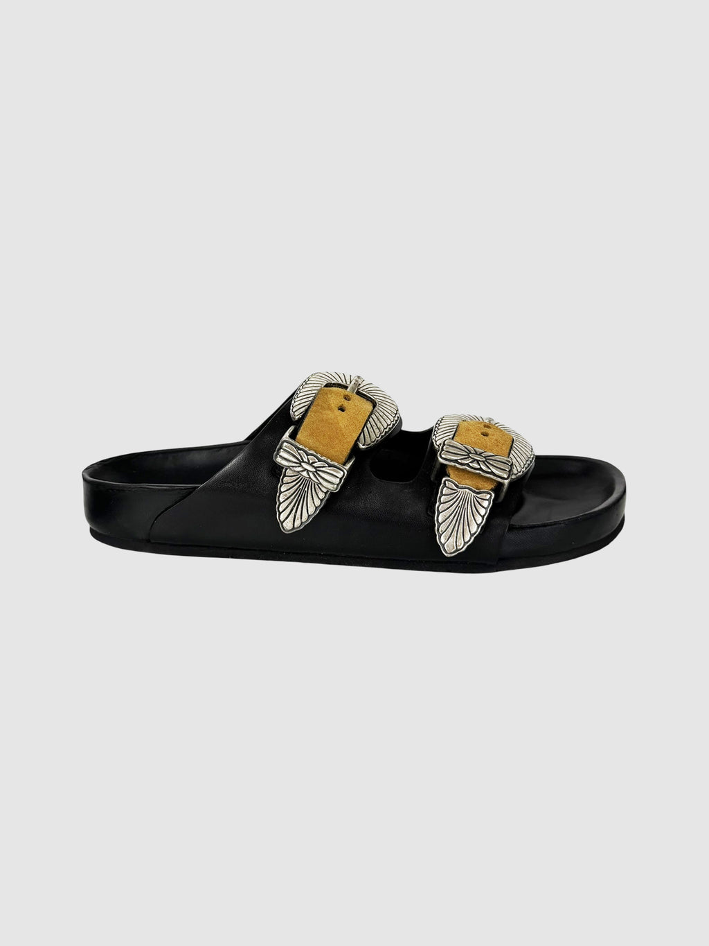 Suede Buckle Sandals