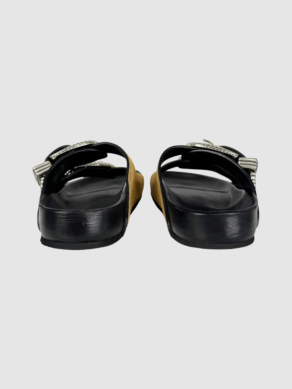 Suede Buckle Sandals