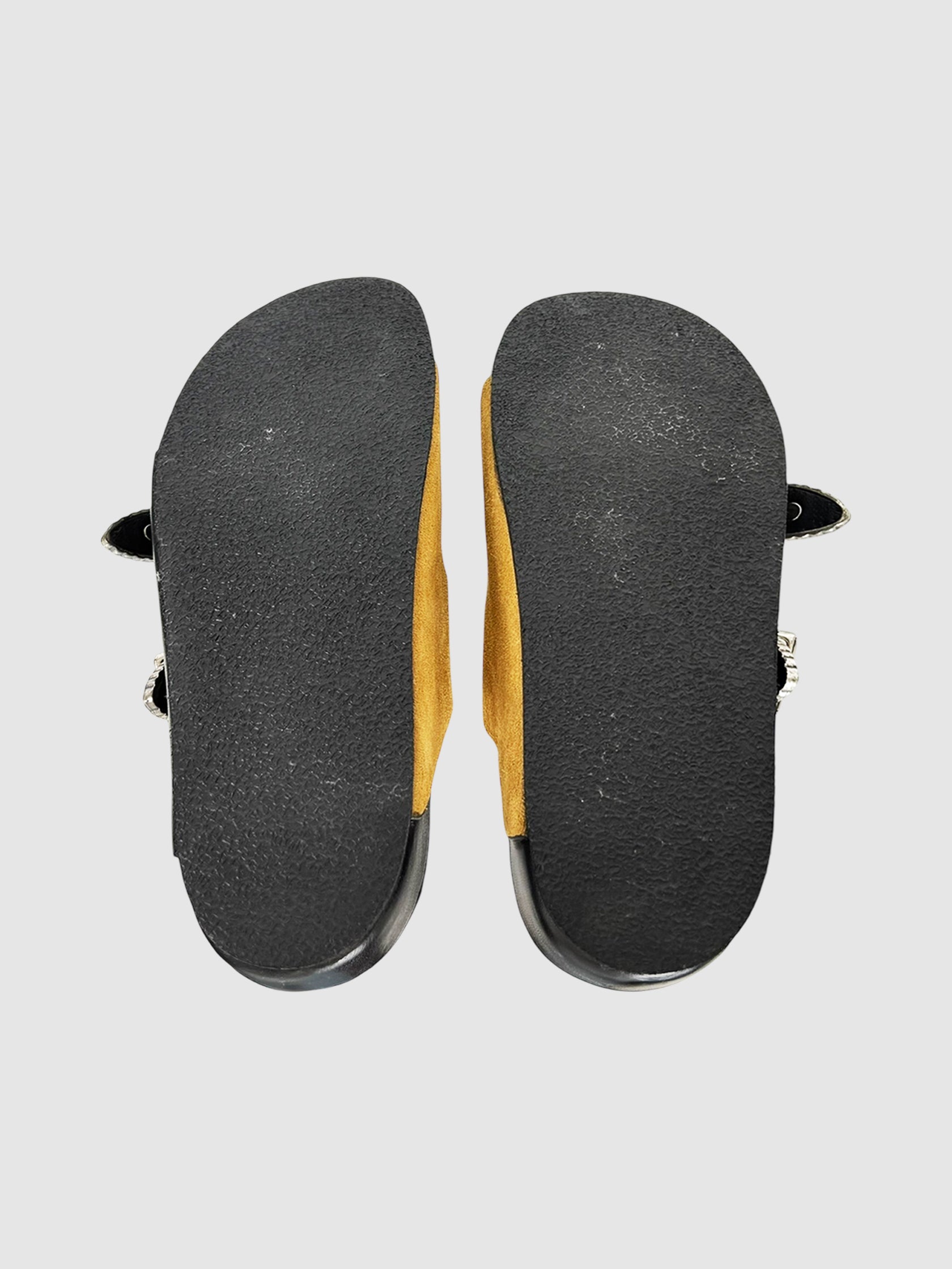 Suede Buckle Sandals