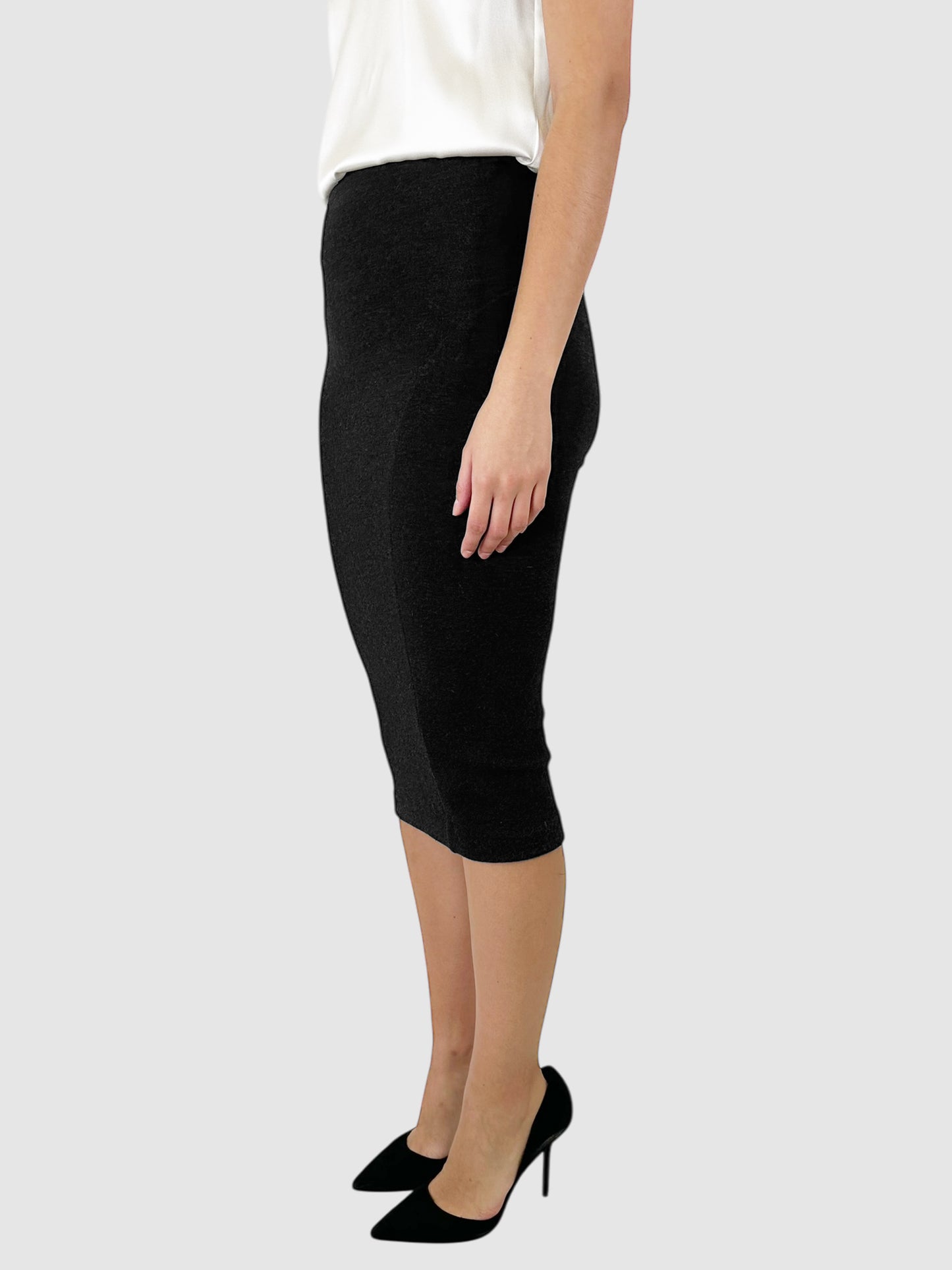 Wool Midi Pencil Skirt - Size 4