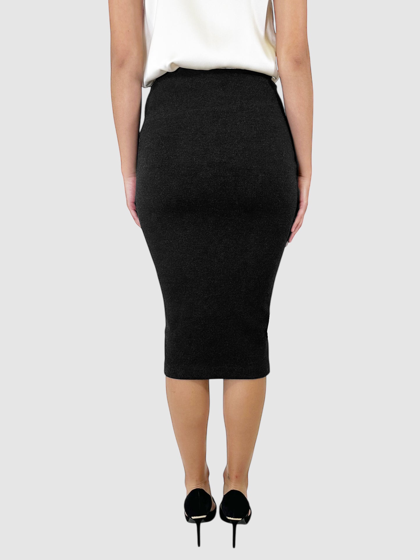 Wool Midi Pencil Skirt - Size 4