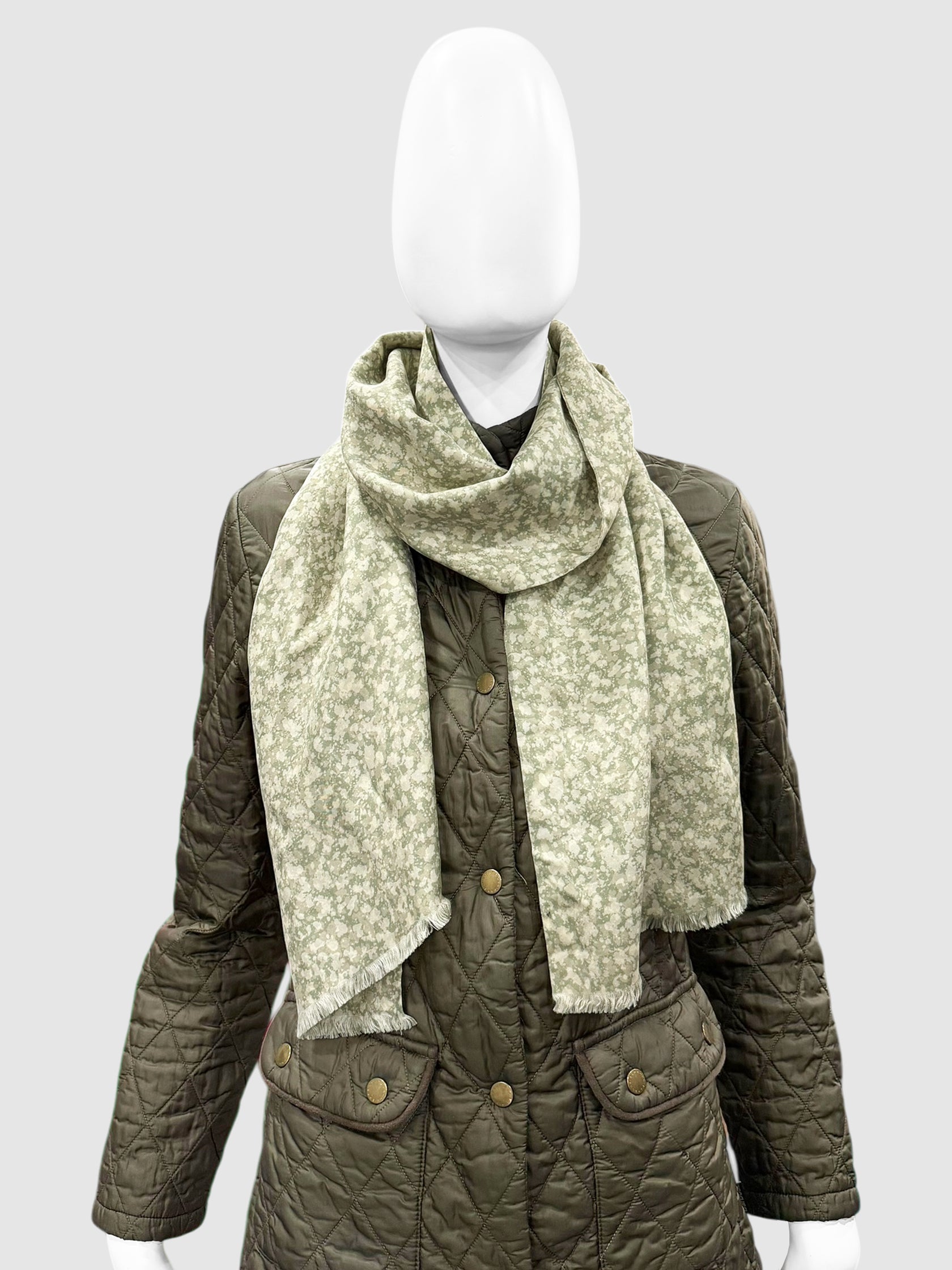 Fringed Printed Scarf