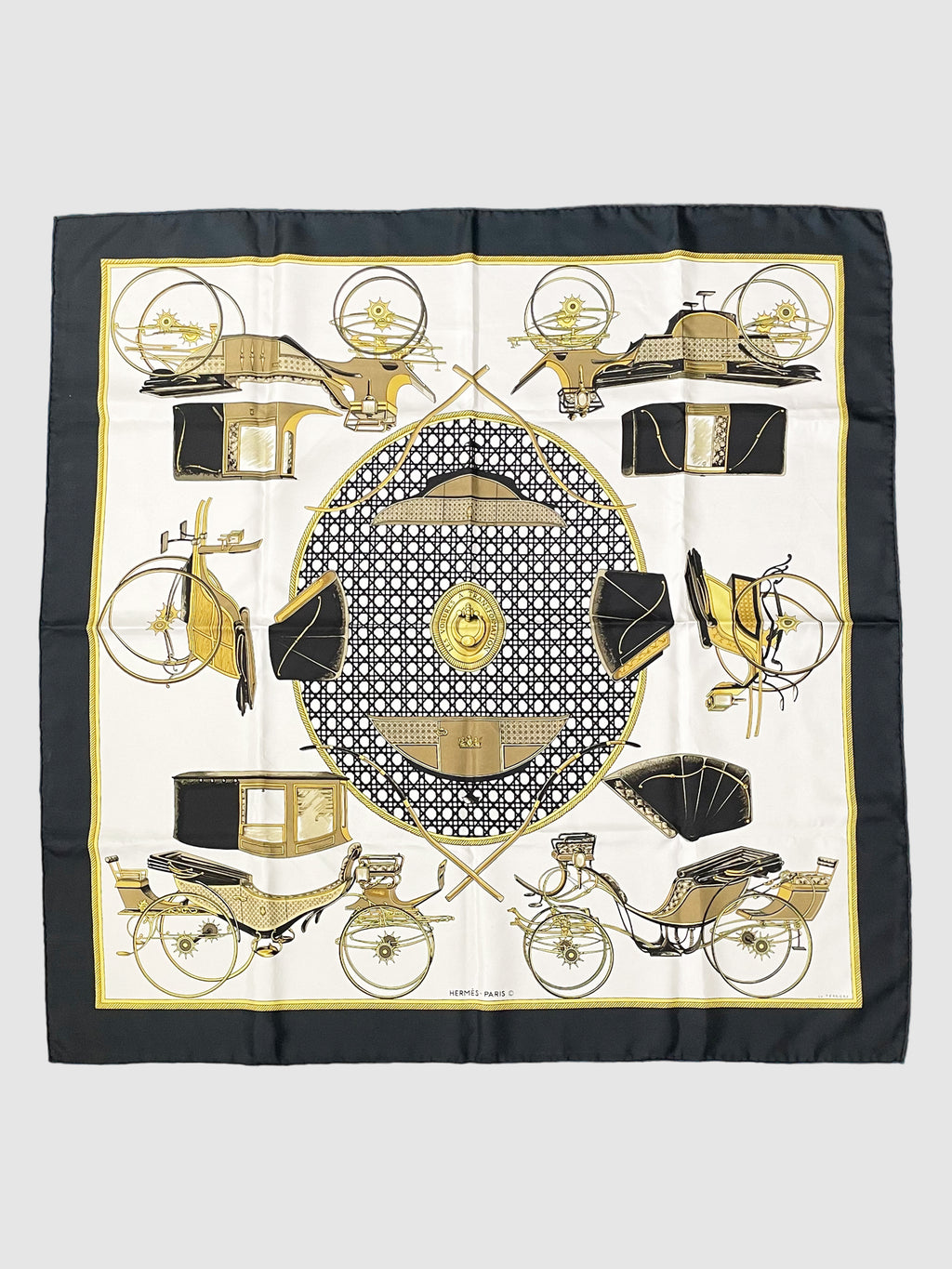 1965 "Les Voitures à Transformation" Silk Scarf