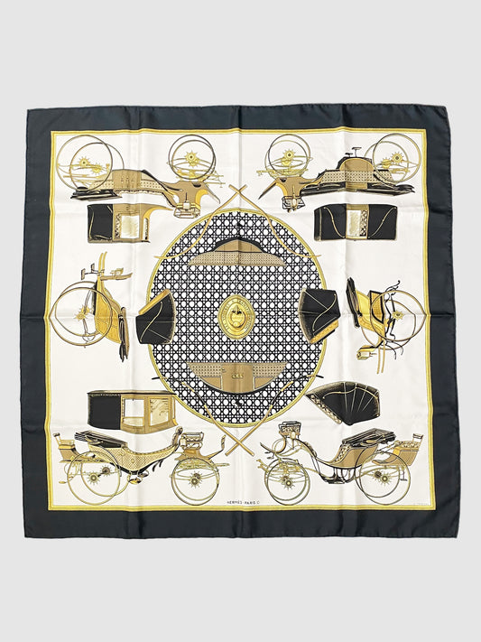 1965 "Les Voitures à Transformation" Silk Scarf