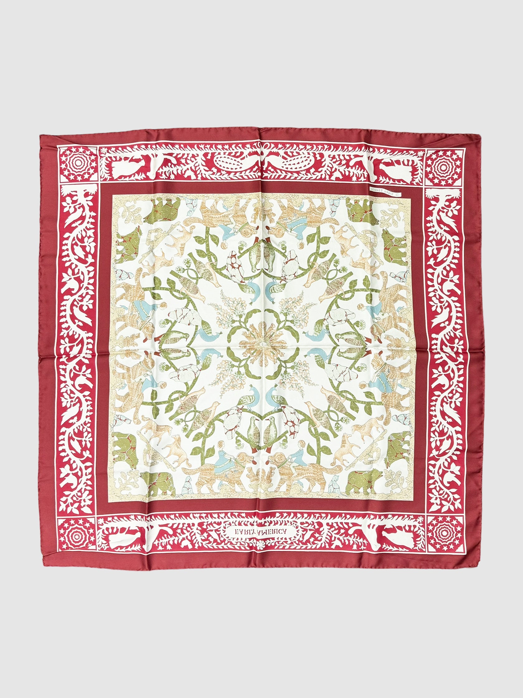 1970 "Early America" Silk Scarf