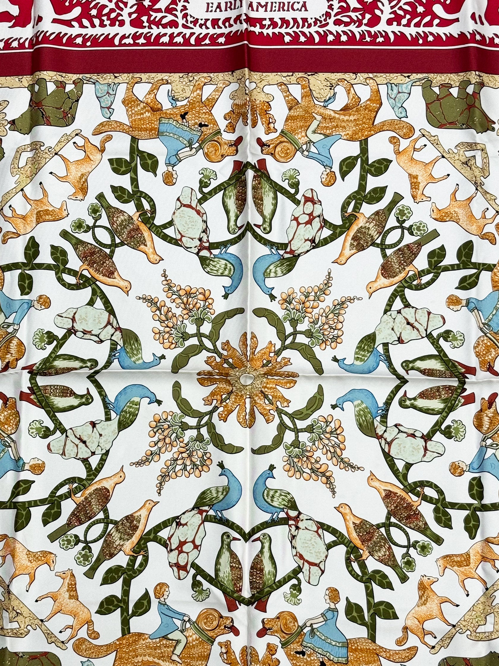 1970 "Early America" Silk Scarf