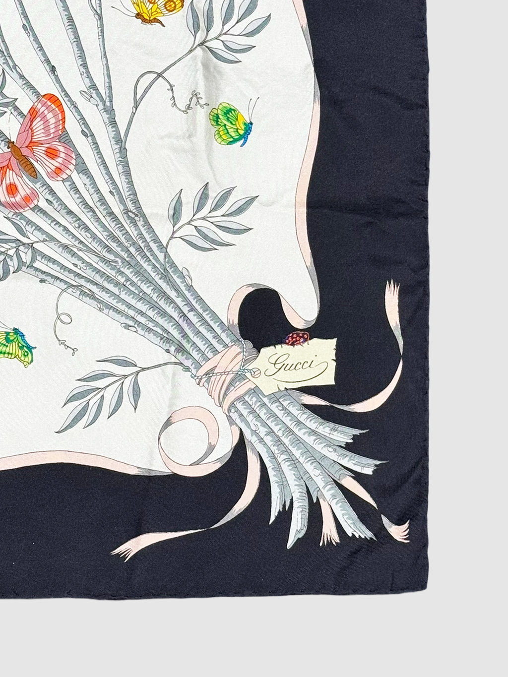 Butterfly Print Silk Scarf