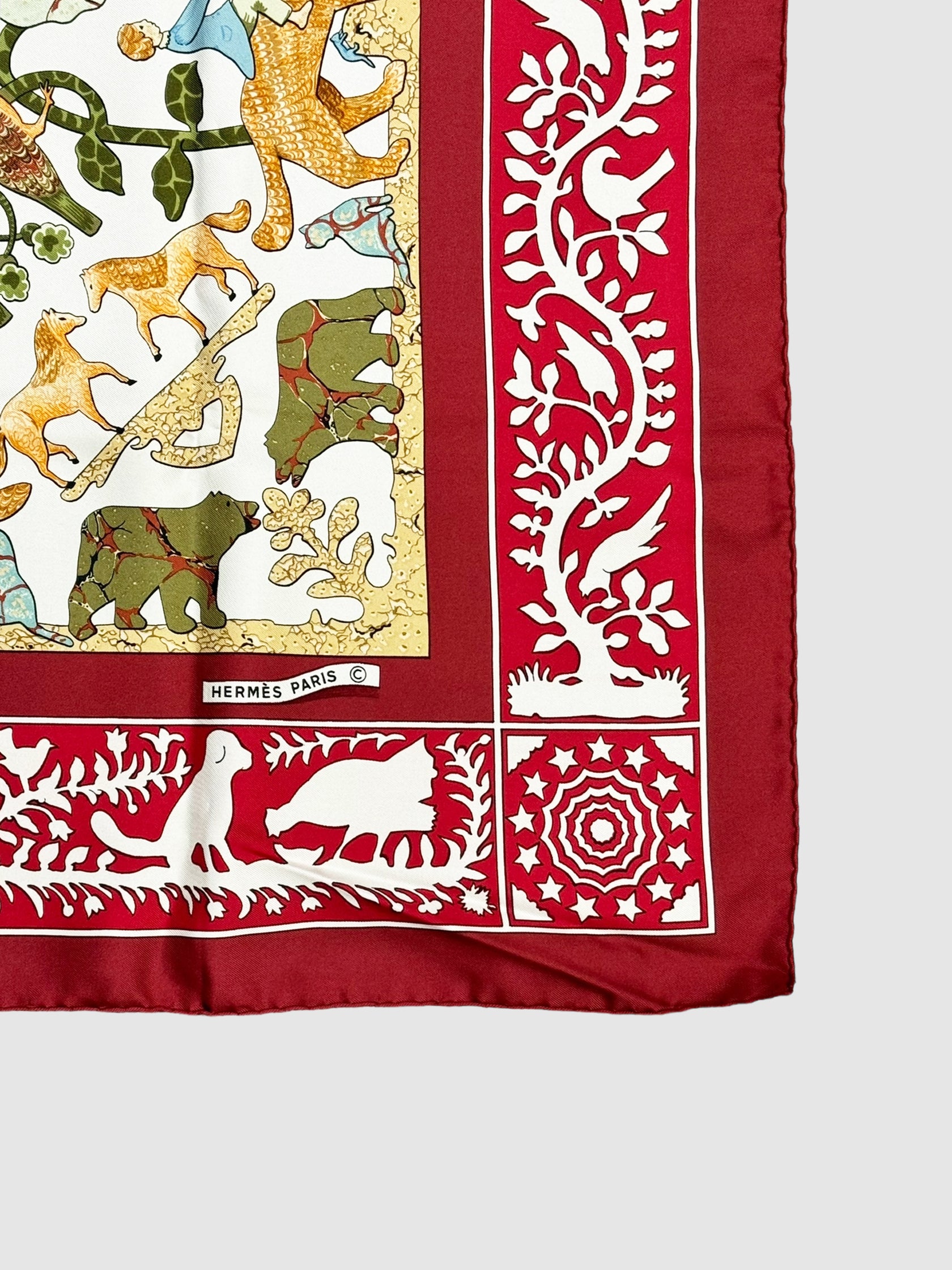 1970 "Early America" Silk Scarf