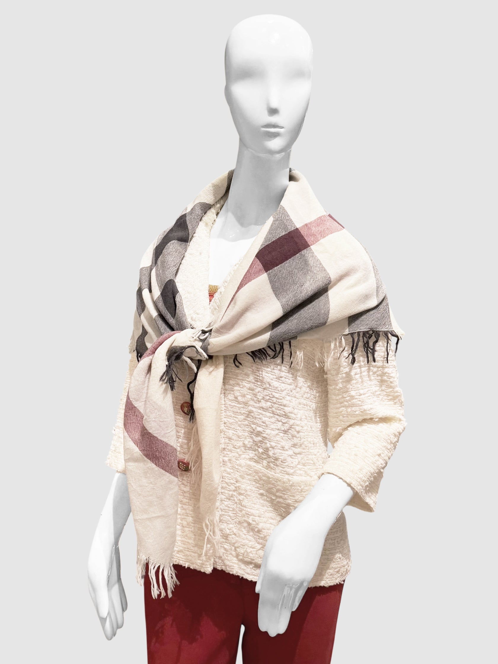 Large Check Scarf
