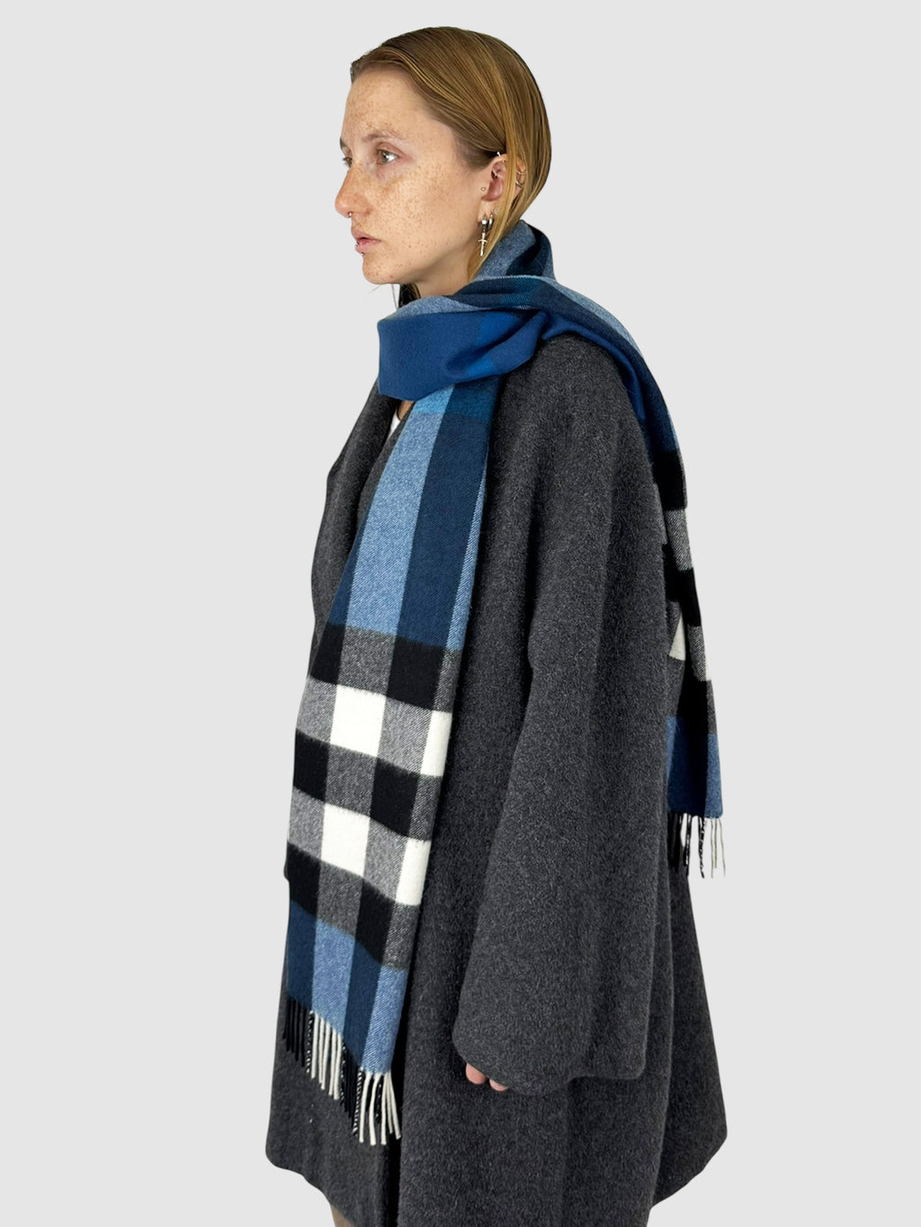 Check Cashmere Scarf