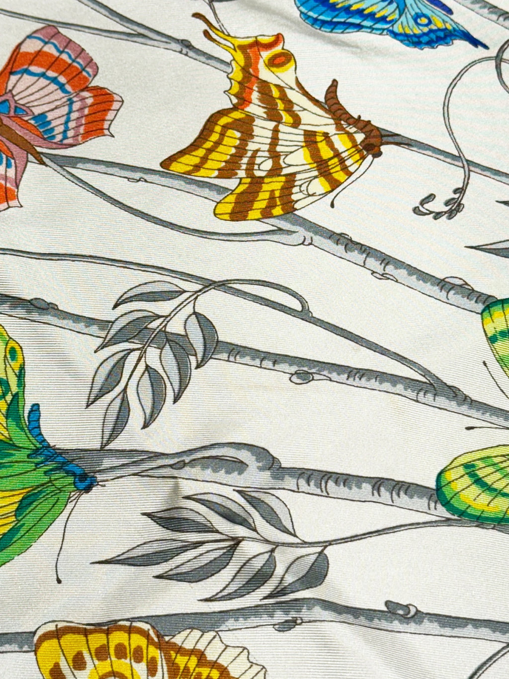 Butterfly Print Silk Scarf