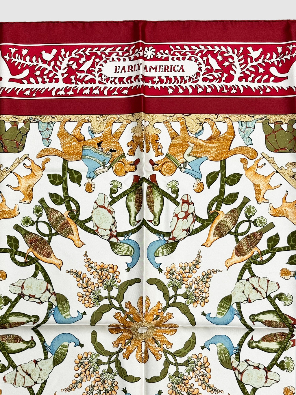 1970 "Early America" Silk Scarf